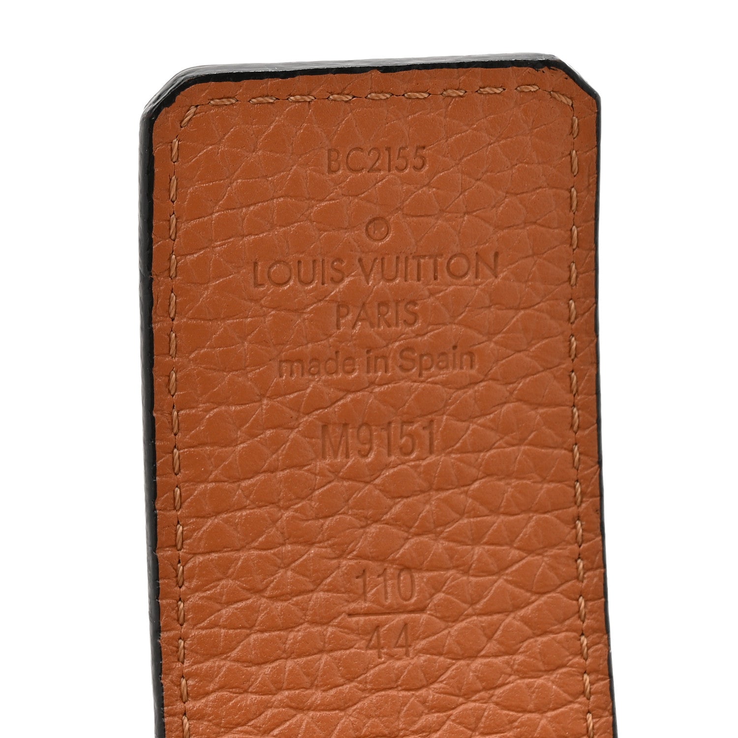Louis Vuitton Taurillon Calfskin 30mm LV Initiales Reversible Belt 110 44 Black
