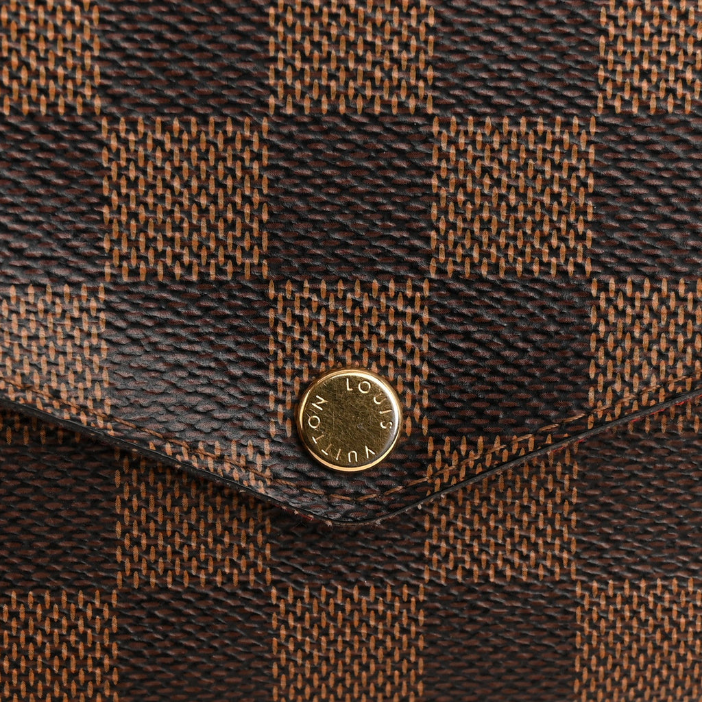 Louis Vuitton Damier Ebene Pochette Felicie Chain Wallet