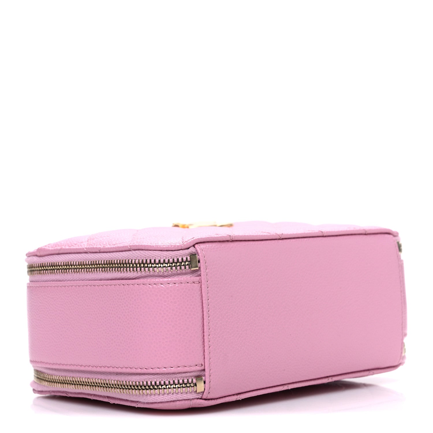 Chanel Caviar Quilted Pick Me Up Small Vanity Case Dark Pink