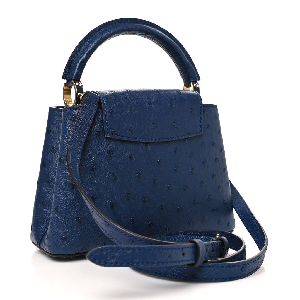 Louis Vuitton Ostrich Capucines Mini Indigo
