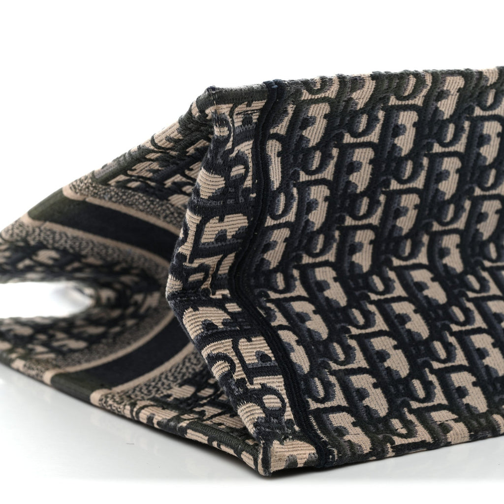 Christian Dior Oblique Medium Book Tote Blue Multicolor