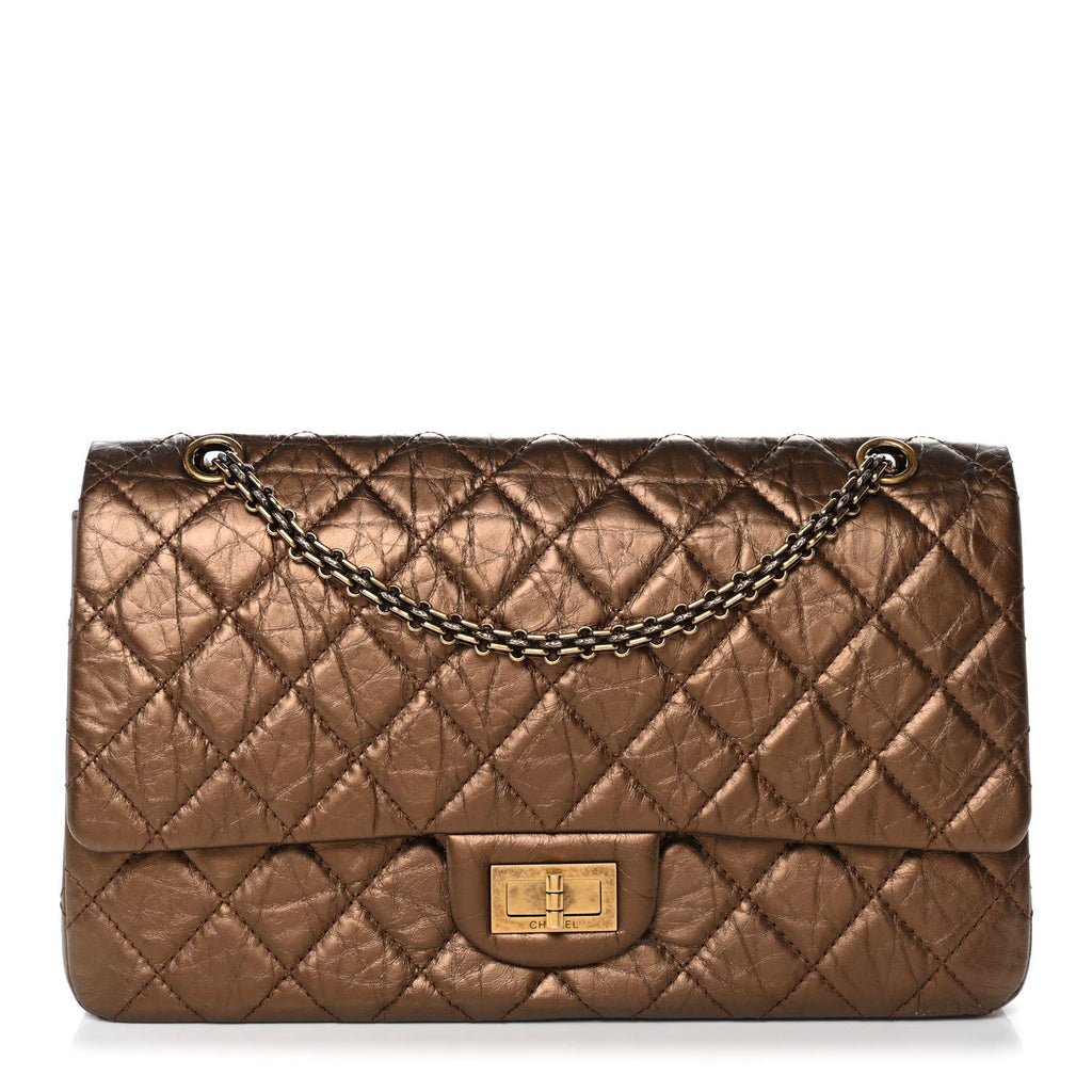 Chanel Metallic Aged Calfskin Quilted 2.55 Reissue 226 Flap Bronze