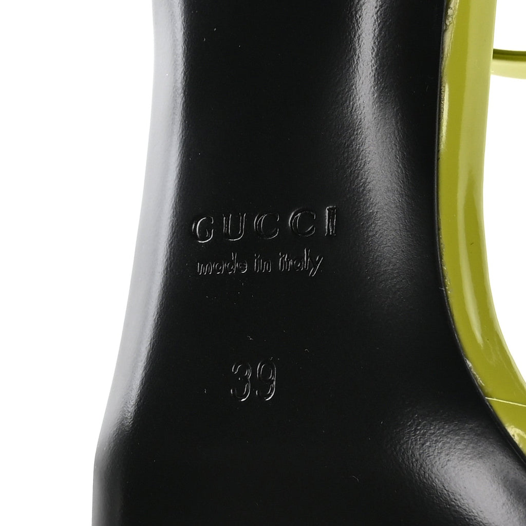 Gucci Regent Calfskin Horsebit Selene 85mm Slingback Sandals 39 Firefly