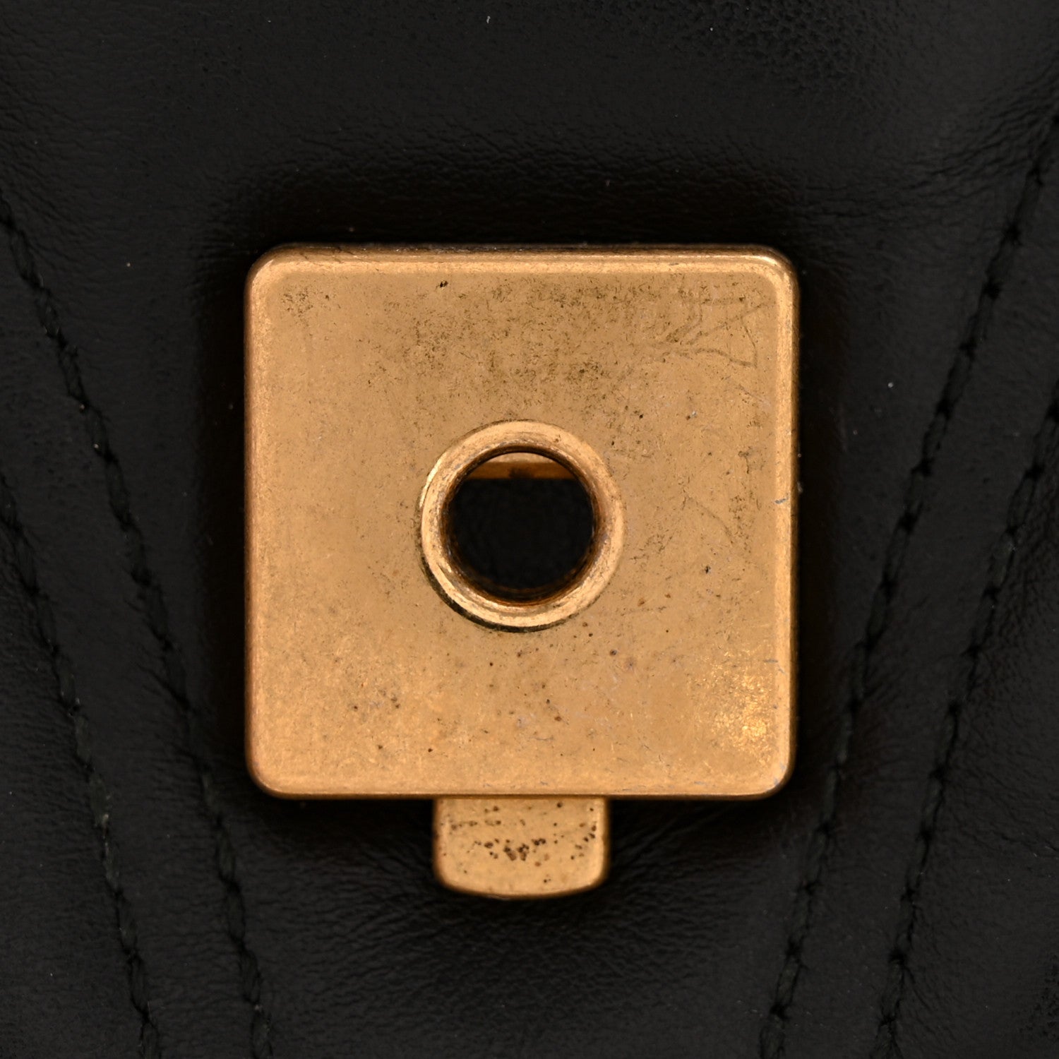 Gucci Calfskin Matelasse Small GG Marmont Shoulder Bag Black