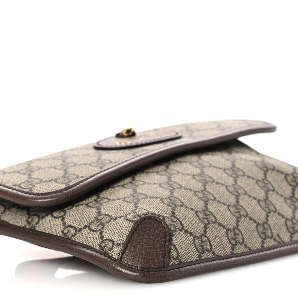 Gucci GG Supreme Monogram Neo Vintage Web Belt Bag Brown
