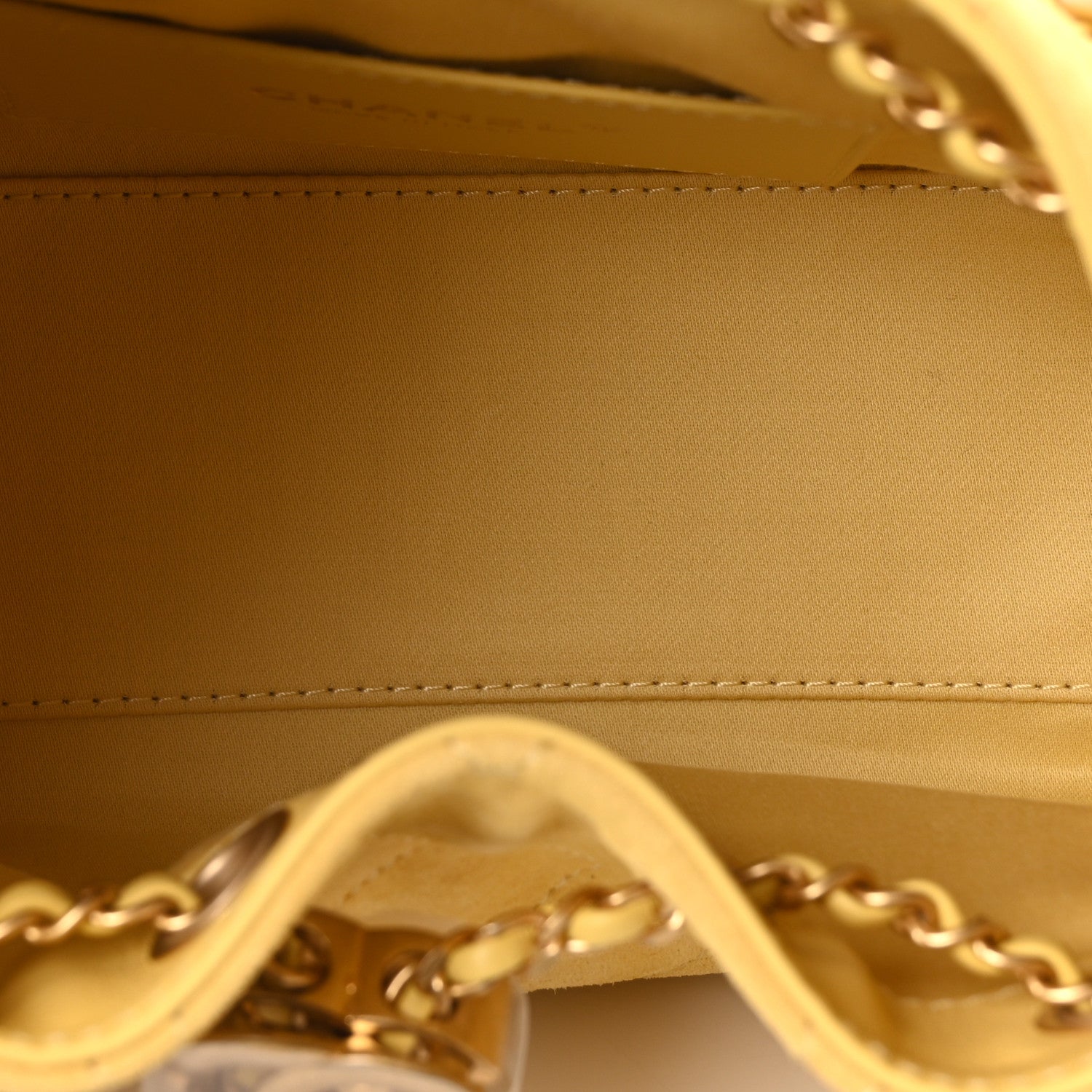 Chanel Suede Quilted Mini Chanel 25 Handbag Yellow