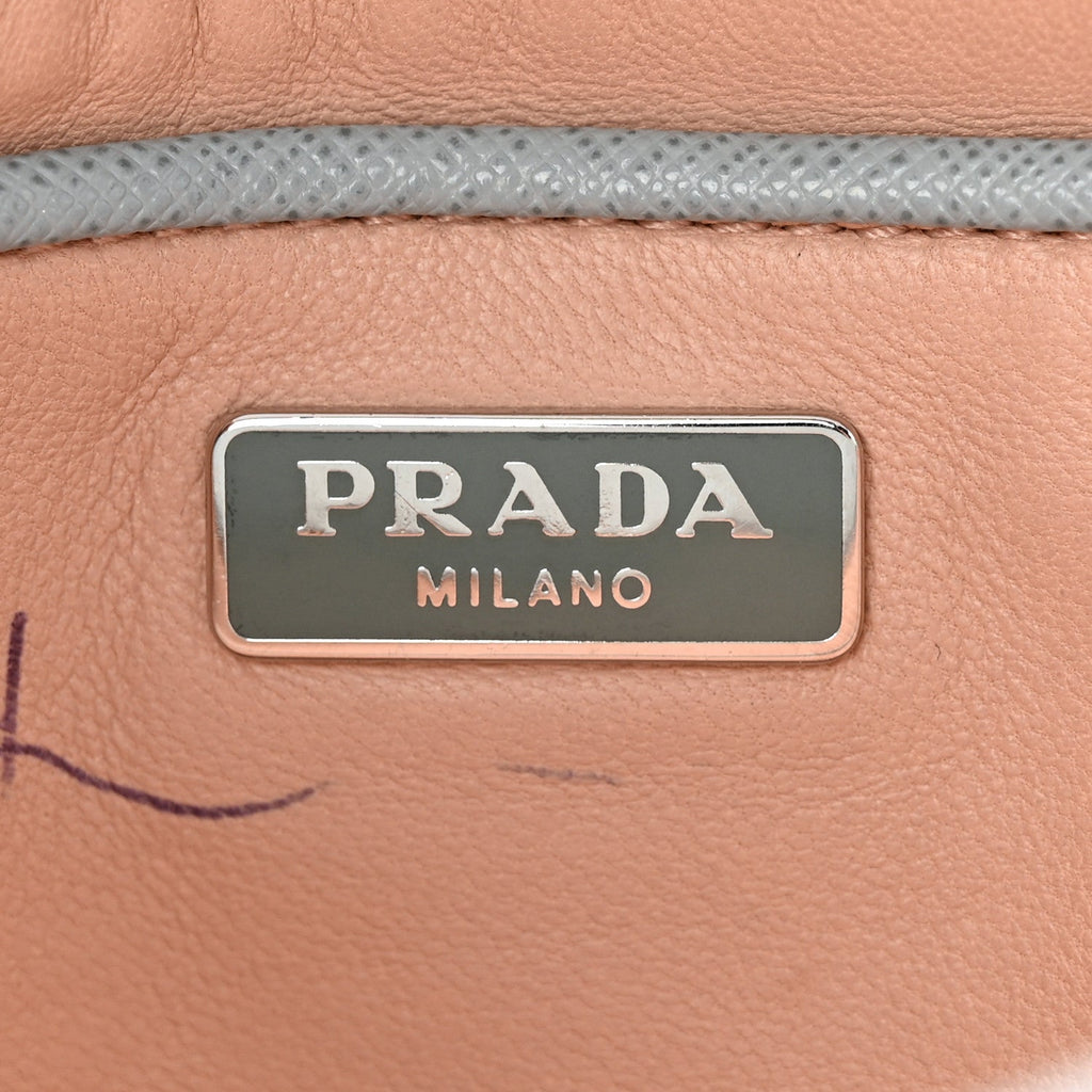 Prada Saffiano Lux Sound Top Handle Light Blue