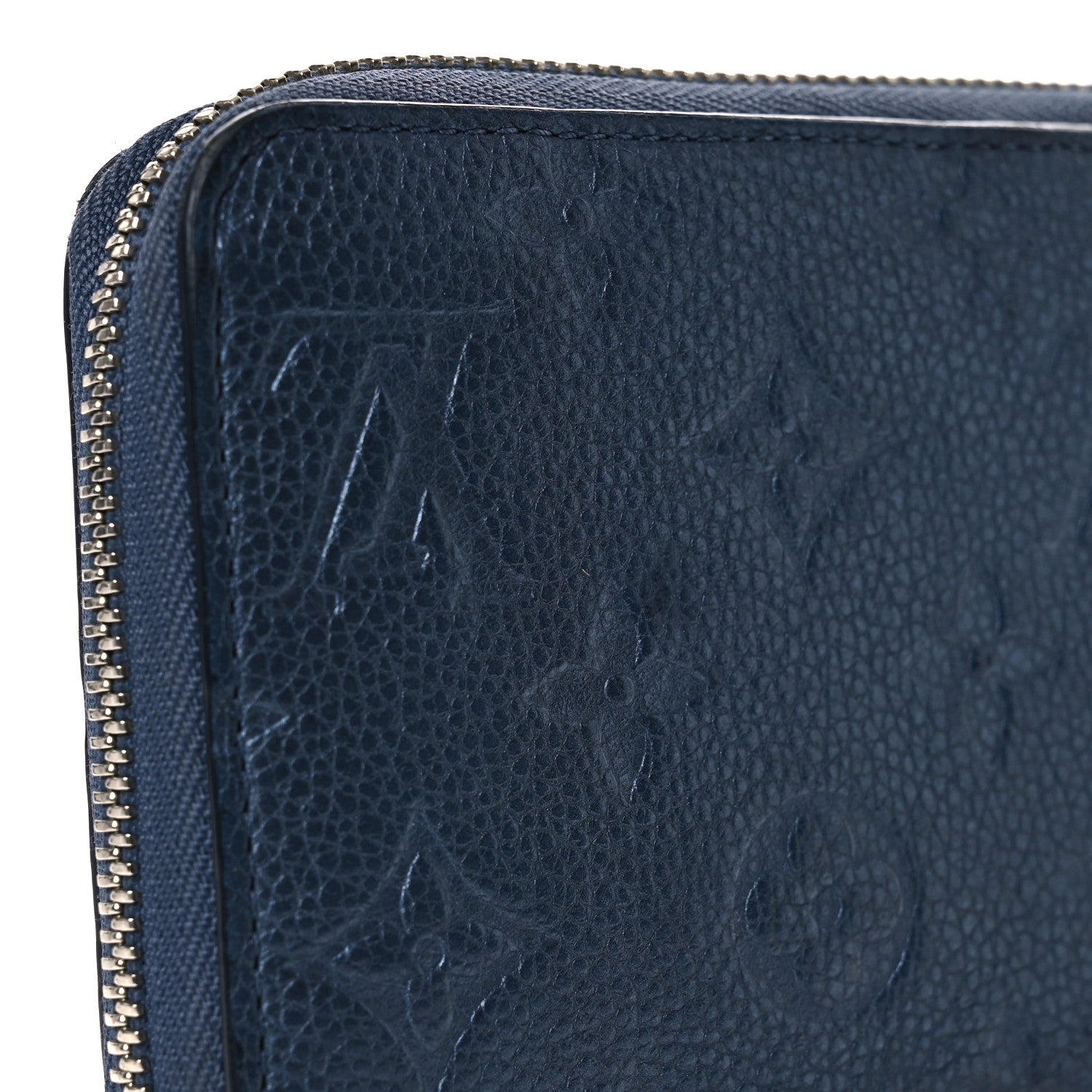 Louis Vuitton Metallic Empreinte Monogram Zippy Wallet Navy Nacre