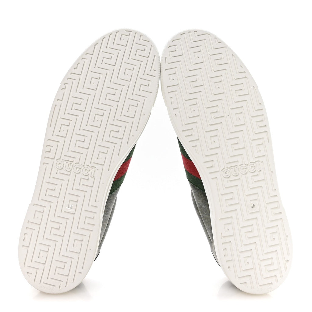 Gucci GG Supreme Monogram Web Mens New Ace Sneakers 11 Green