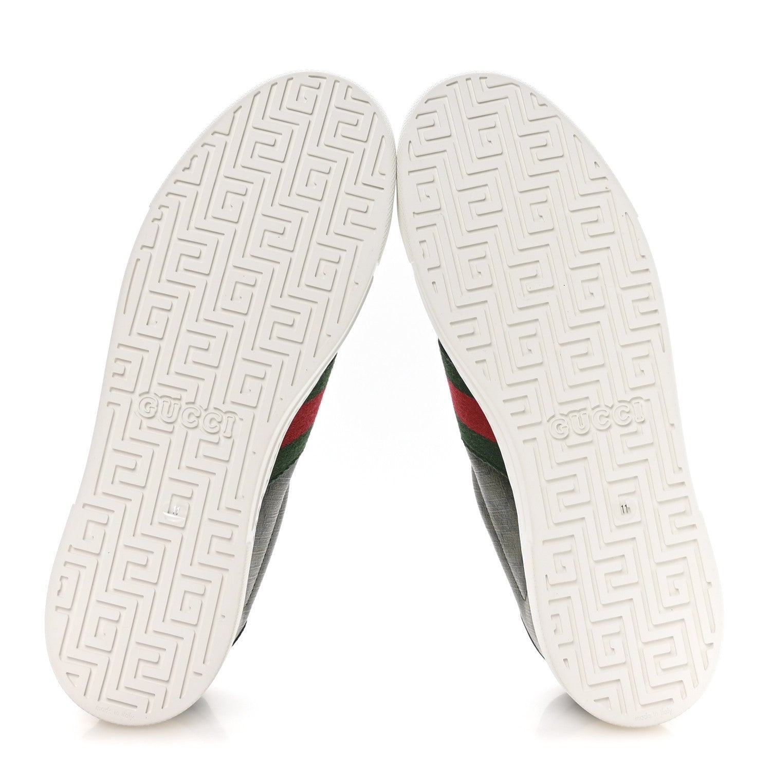 Gucci GG Supreme Monogram Web Mens New Ace Sneakers 11 Green