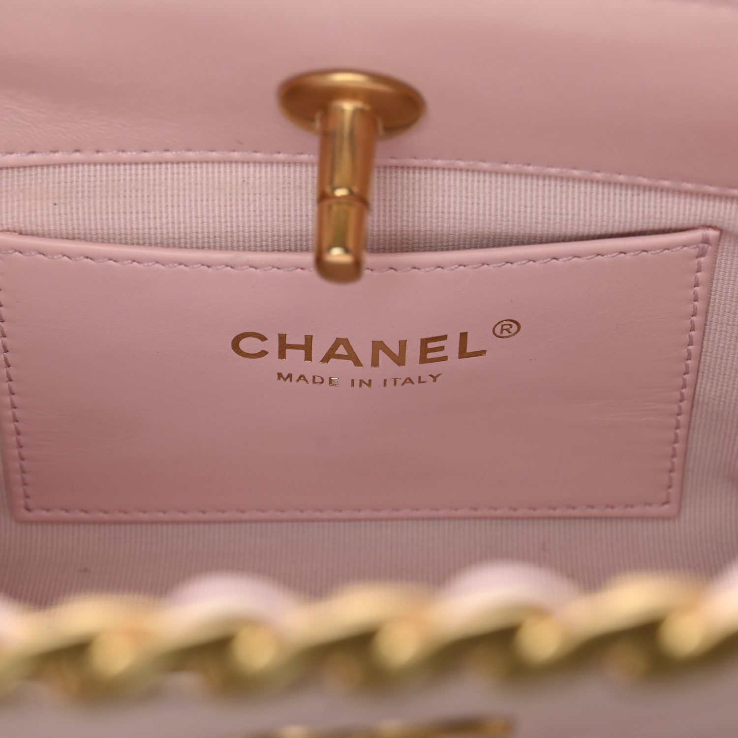 Chanel Shiny Lambskin Small Shopping Bag Light Pink
