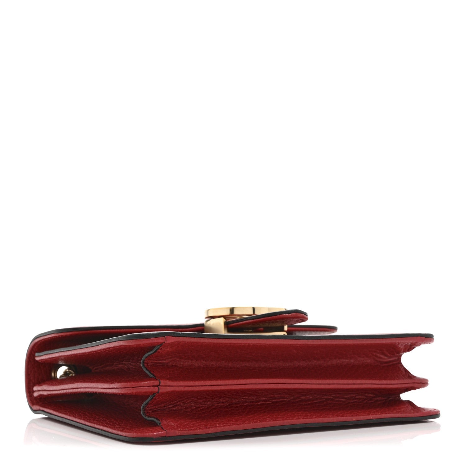 Gucci Dollar Calfskin Small Interlocking G Shoulder Bag Red