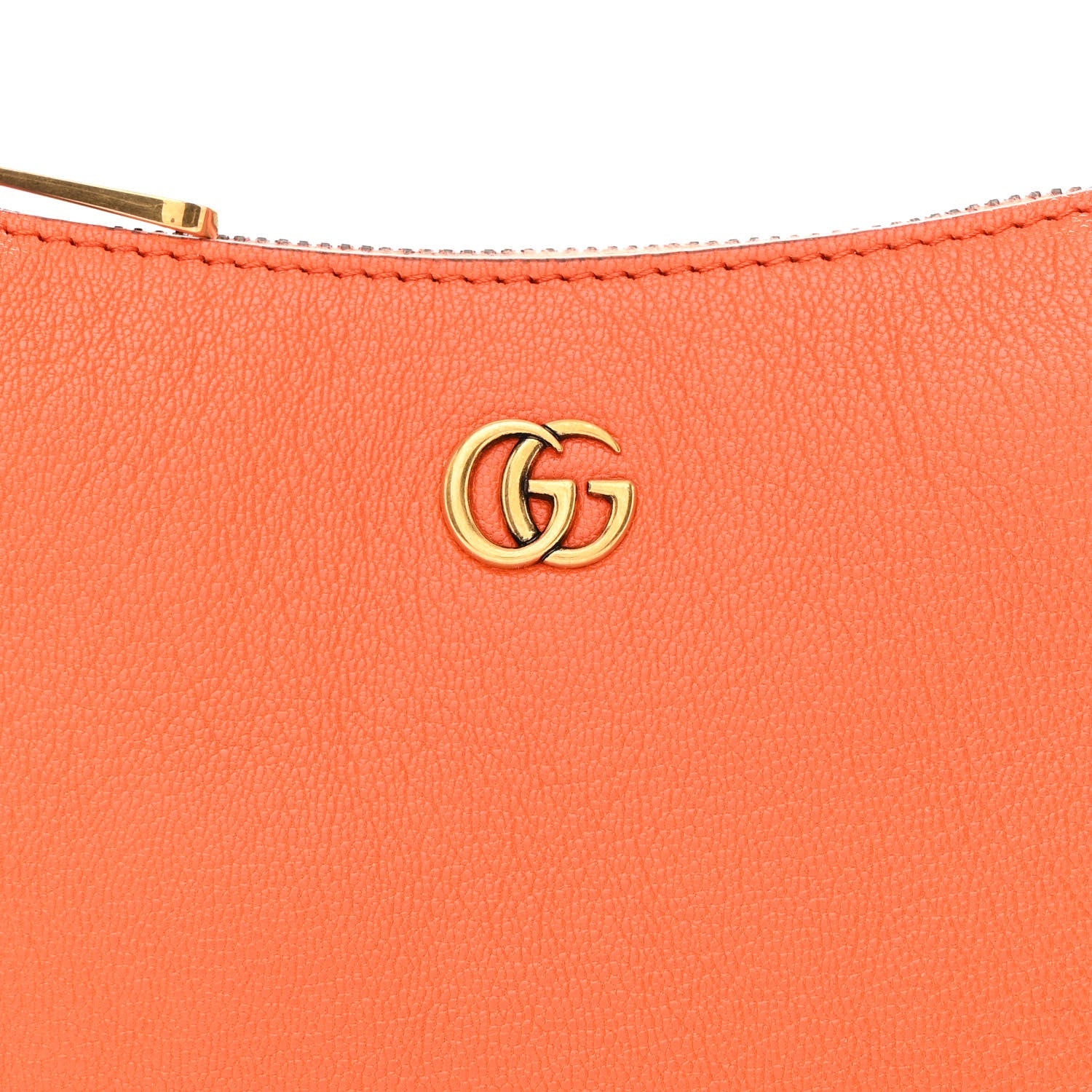 Gucci Goatskin Mini Aphrodite Shoulder Bag Orange