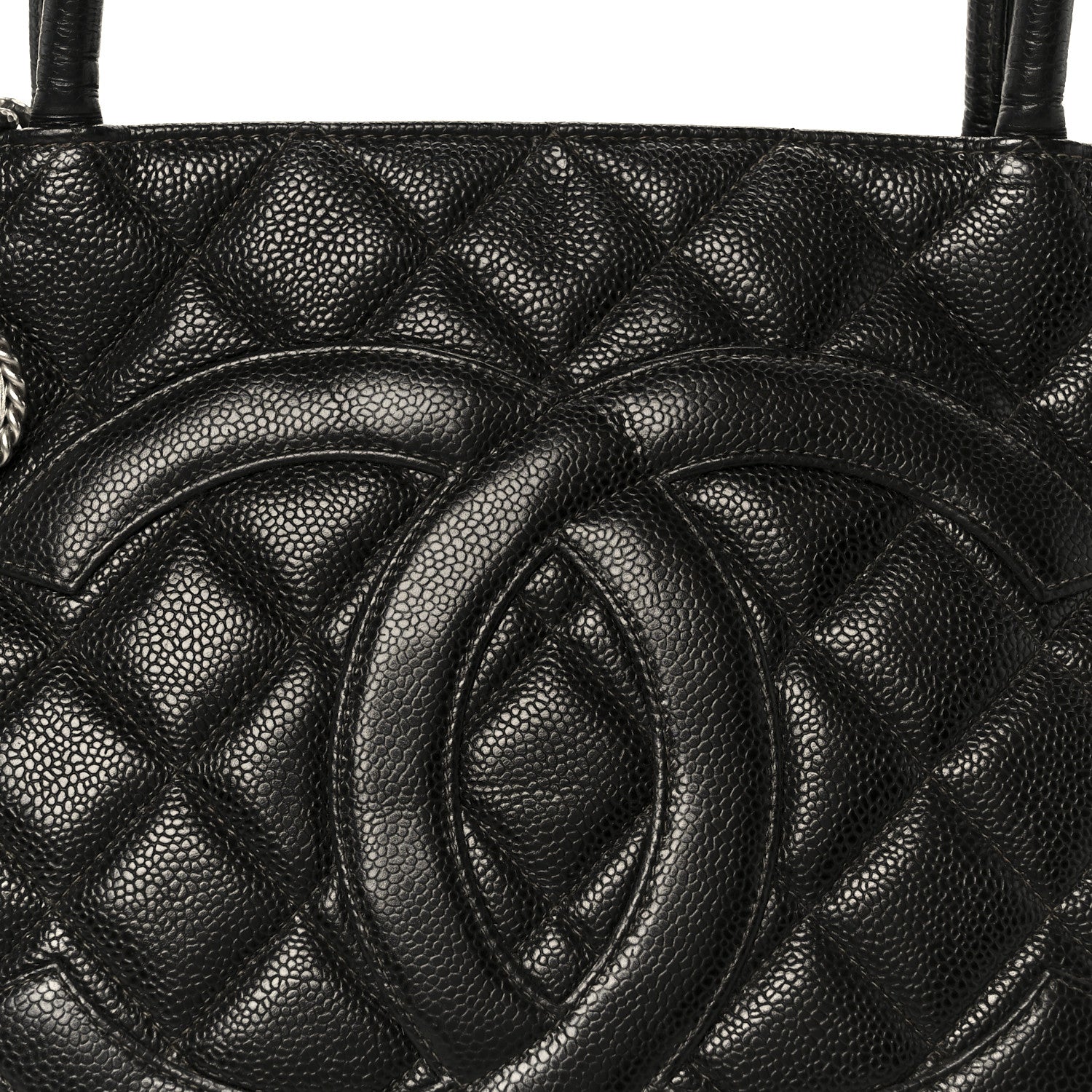 Chanel Caviar Quilted Medallion Tote Black