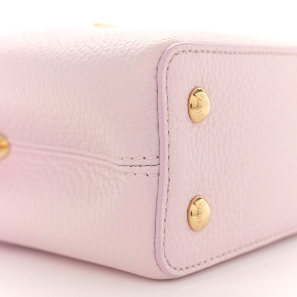 Louis Vuitton Taurillon LV Ski Capucines Mini Pearly Lilac