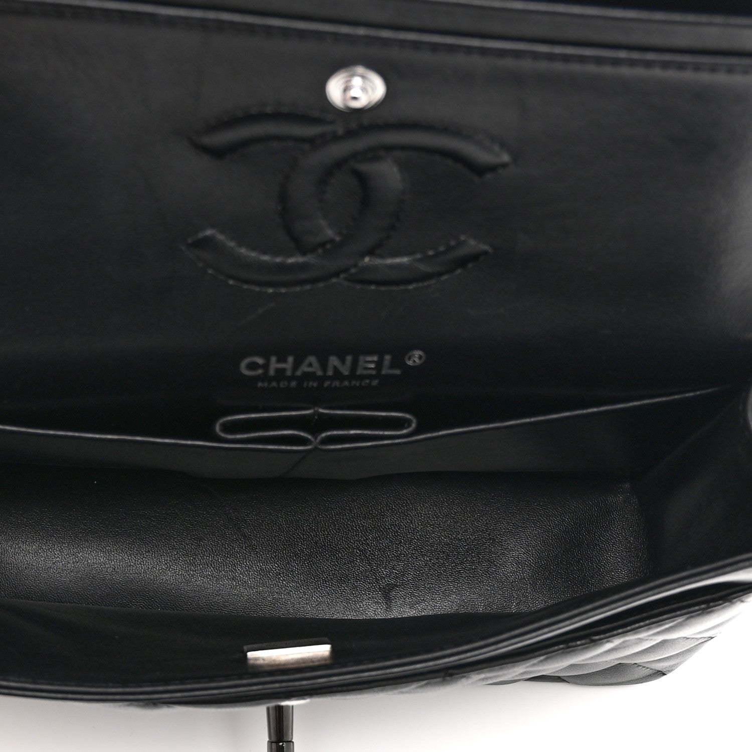 Chanel Lambskin Quilted Small Double Flap So Black