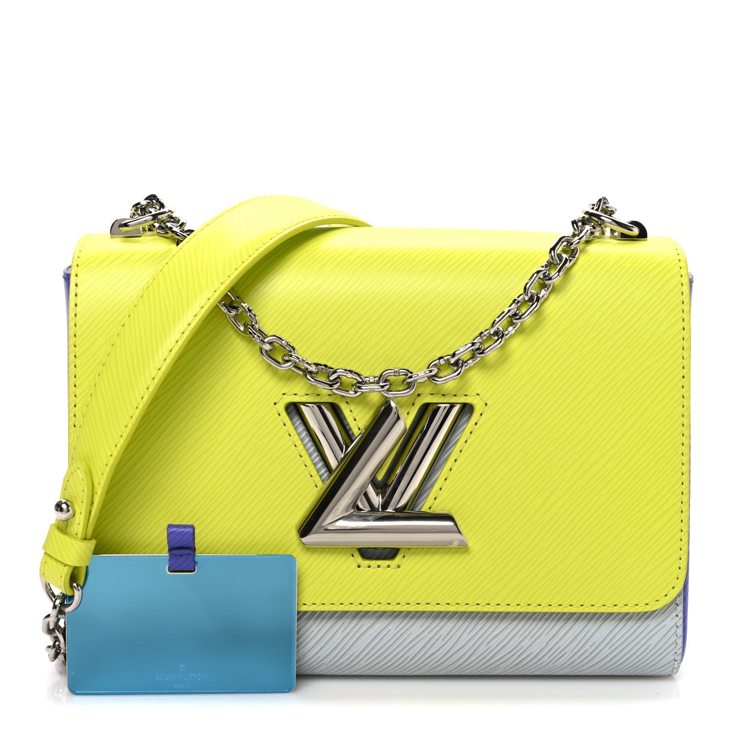 Louis Vuitton Epi Gradient Twist Shoulder Bag MM Purple Yellow Grey