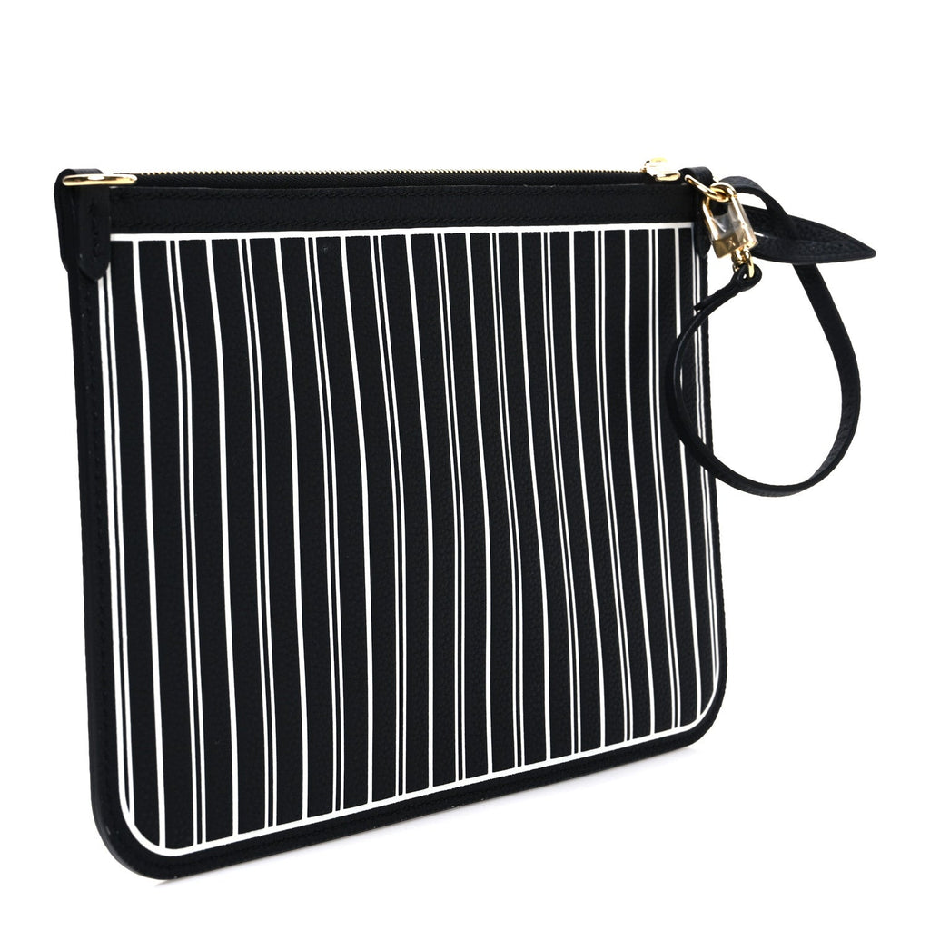 Louis Vuitton Calfskin Neverfull Inside Out MM Pochette Black