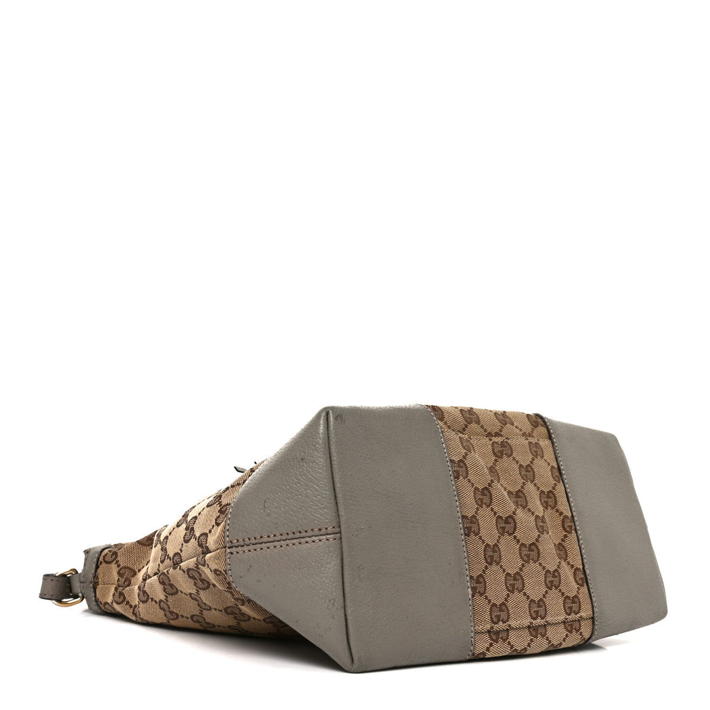 Gucci Monogram Medium Bree Foldover Tote Beige