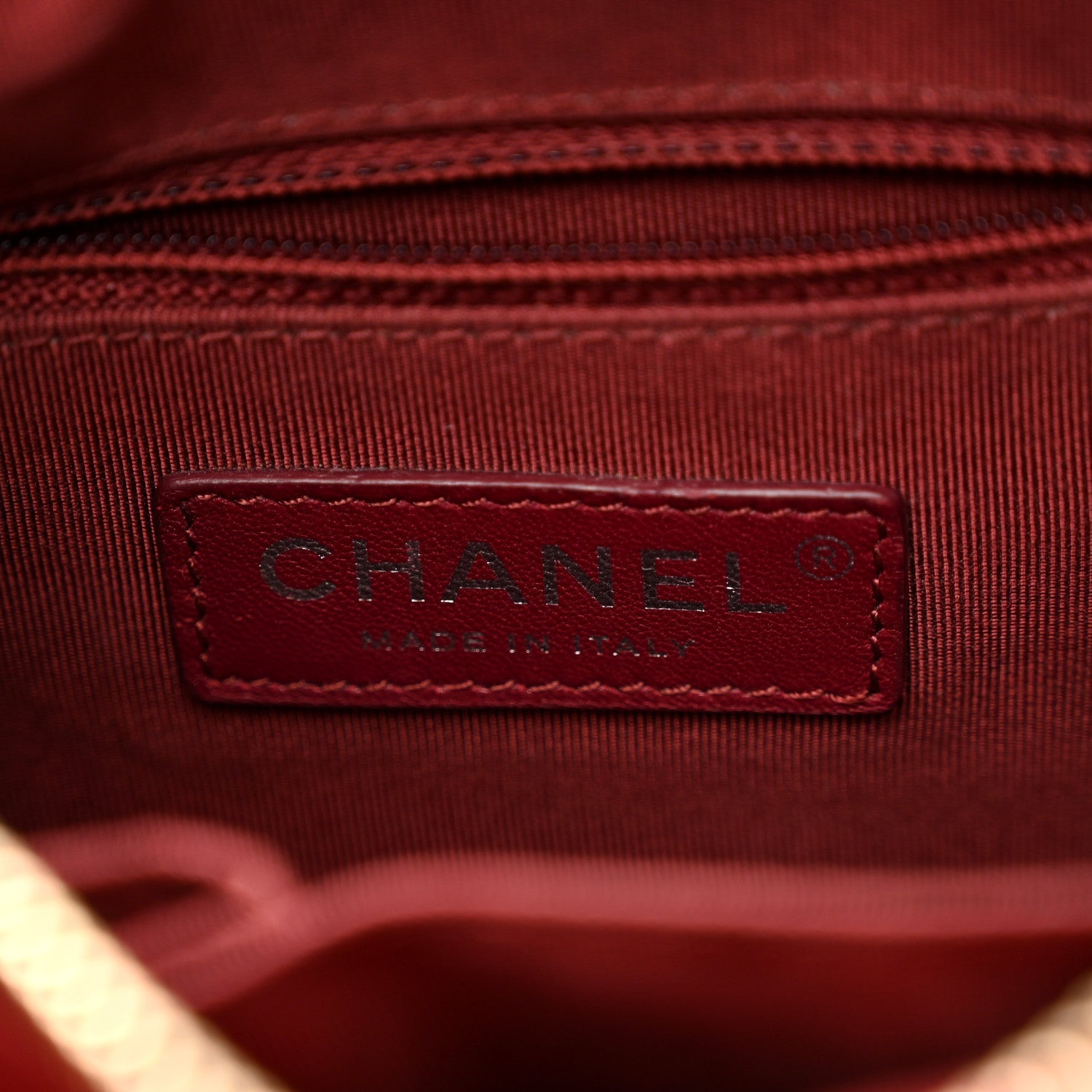 Chanel Knit Calfskin Small Gabrielle Hobo Red