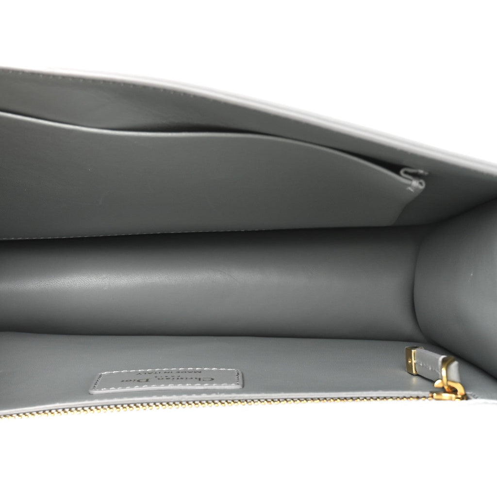 Christian Dior Box Calfskin 30 Montaigne Flap Bag Gray