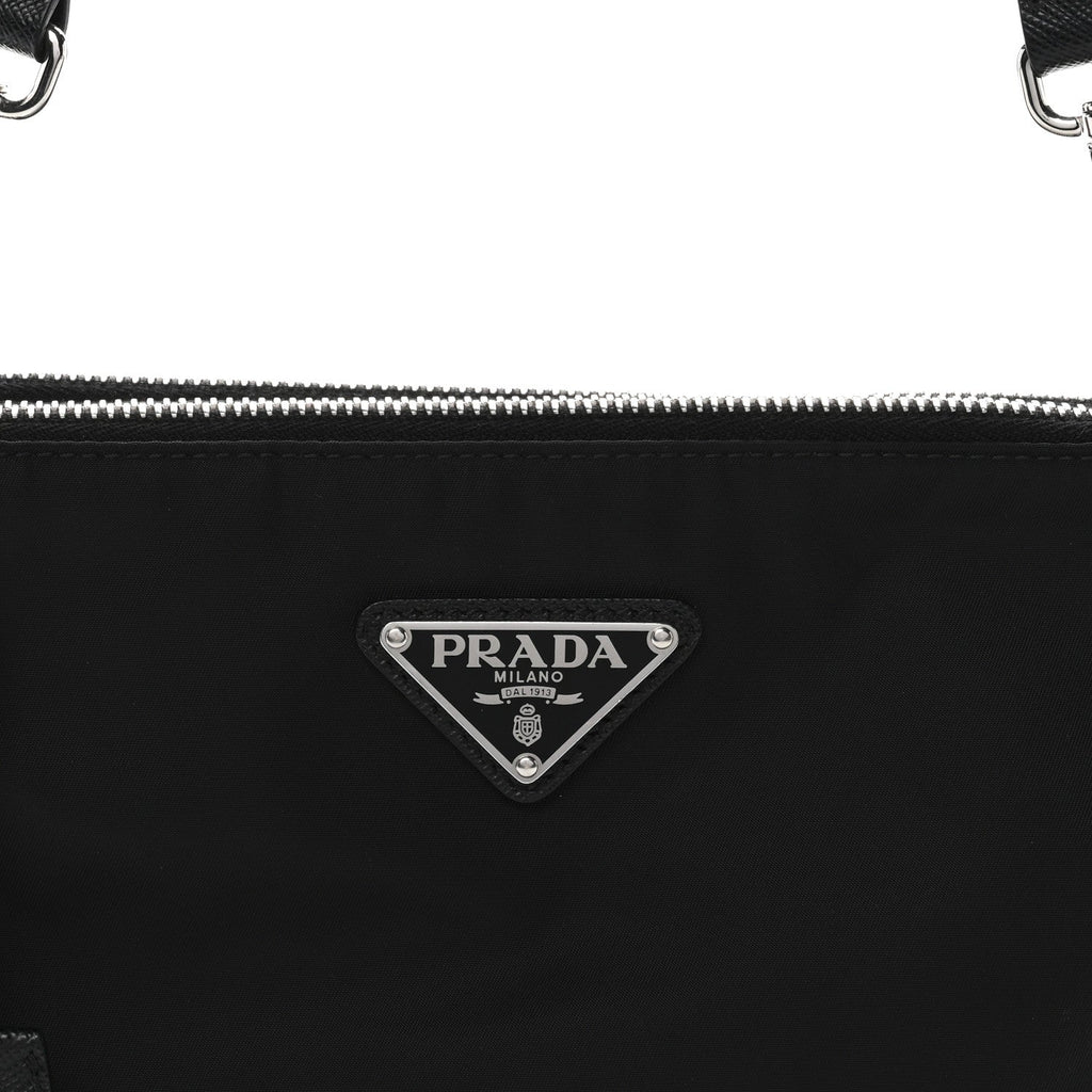 Prada Re-Nylon Saffiano Re-Edition 2000 Double Zip Crossbody Bag Black