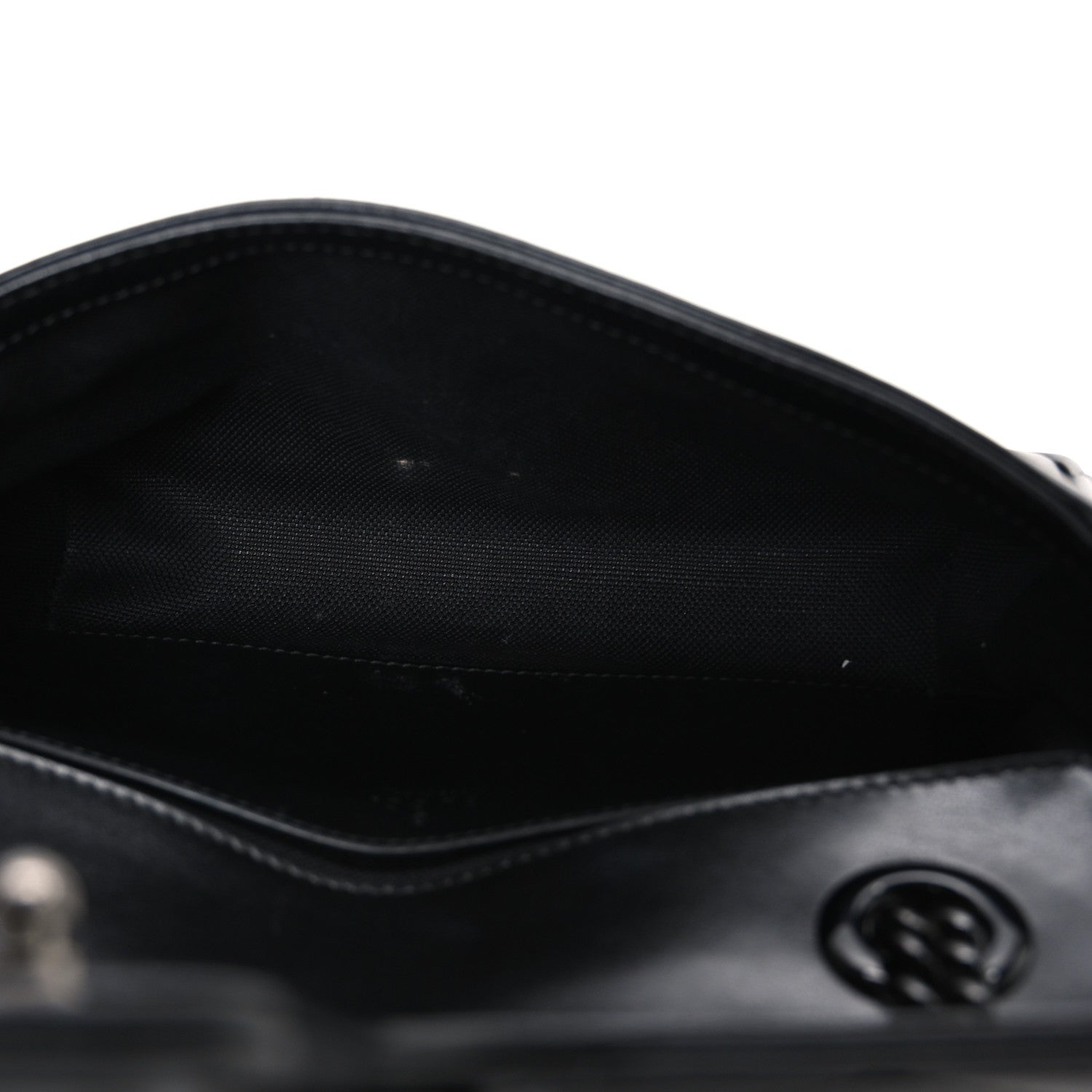 Gucci Calfskin Matelasse Monochrome Mini GG Marmont Shoulder Bag Black