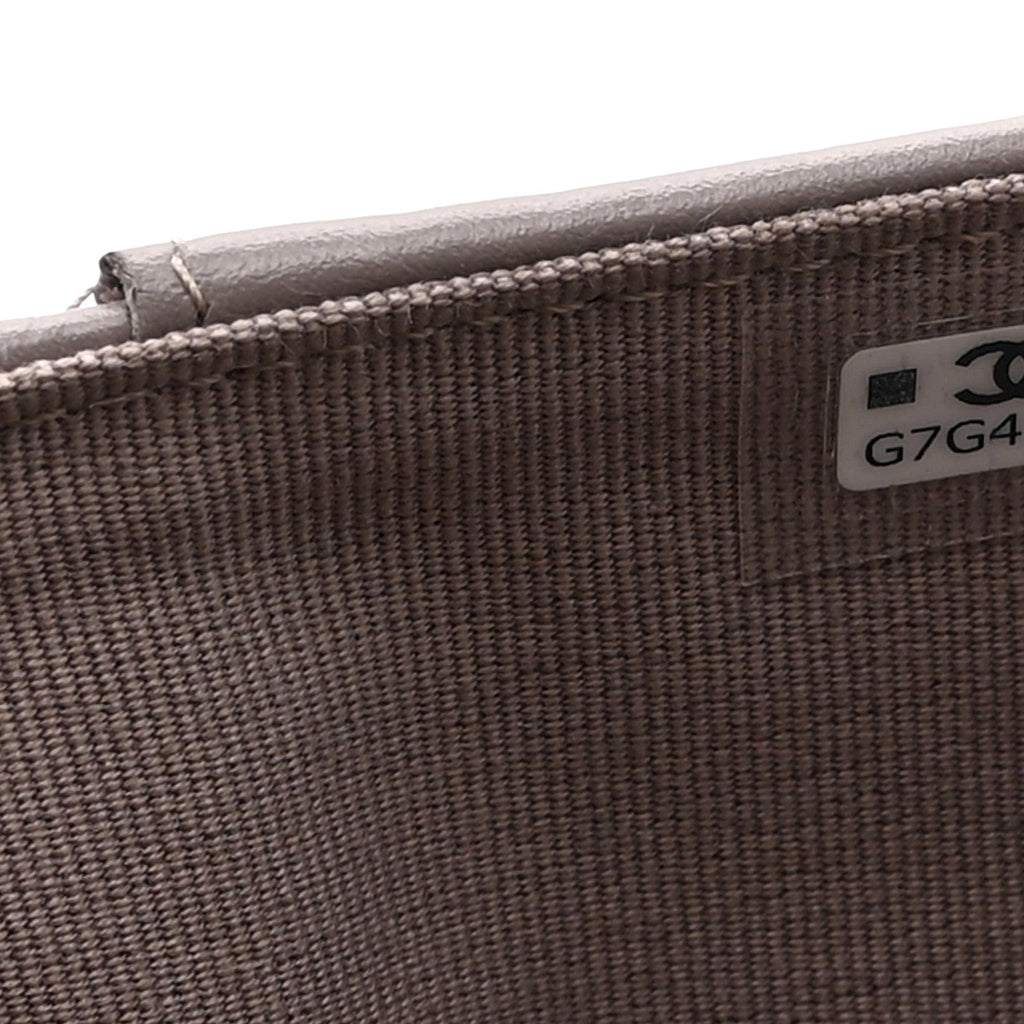 Caviar Quilted Passport Holder Grey