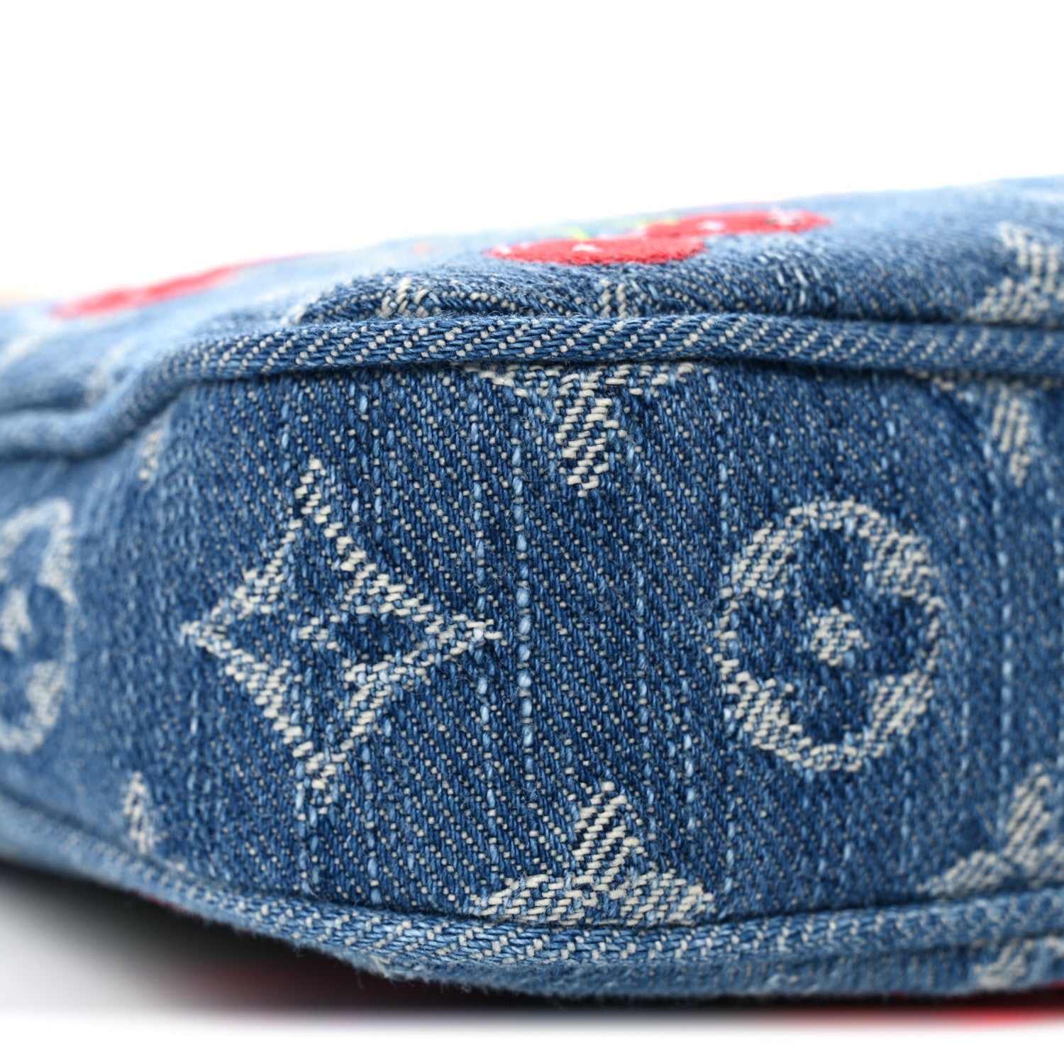 Louis Vuitton LV X TM Monogram Denim Cerises Pochette Accessories Blue