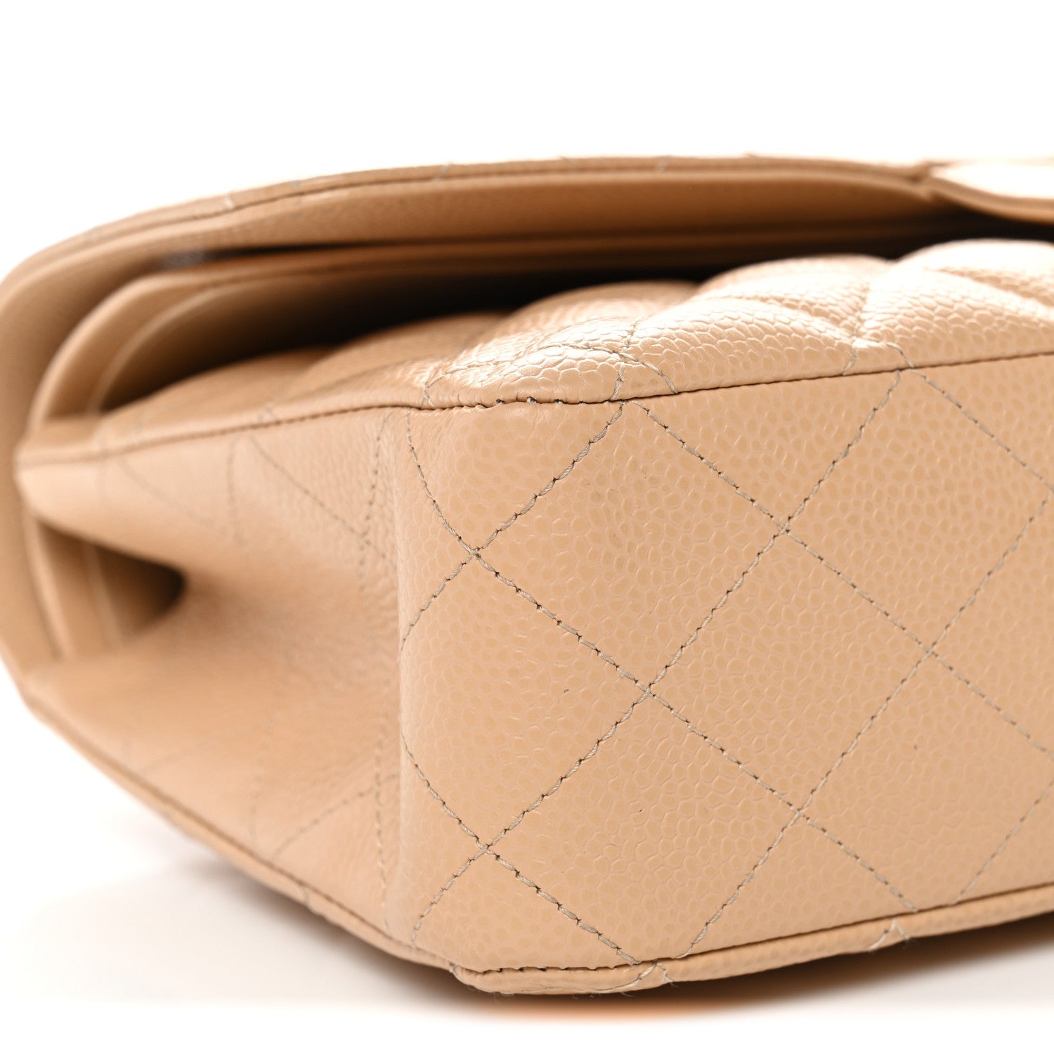 Chanel Caviar Quilted Medium Double Flap Beige