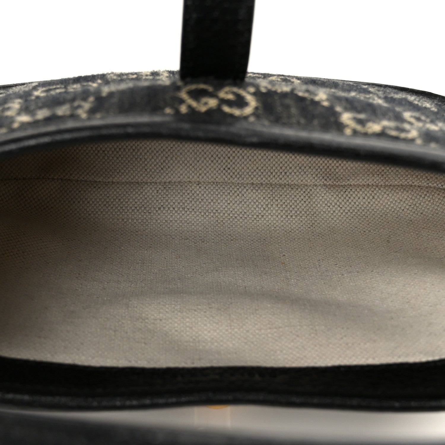 Gucci Jacquard Denim GG Monogram Small Jackie 1961 Hobo Black Ivory