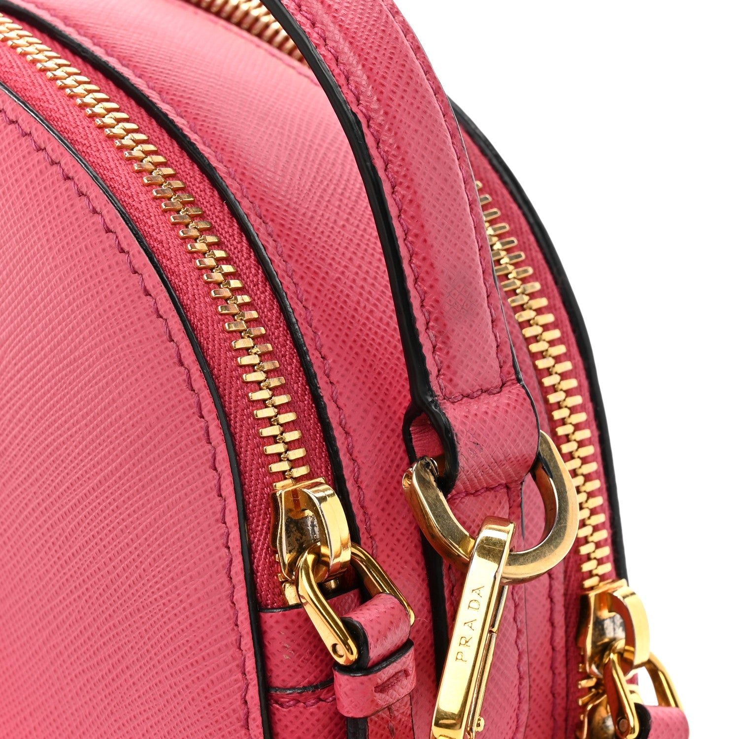 Prada Saffiano Lux Odette Crossbody Magenta