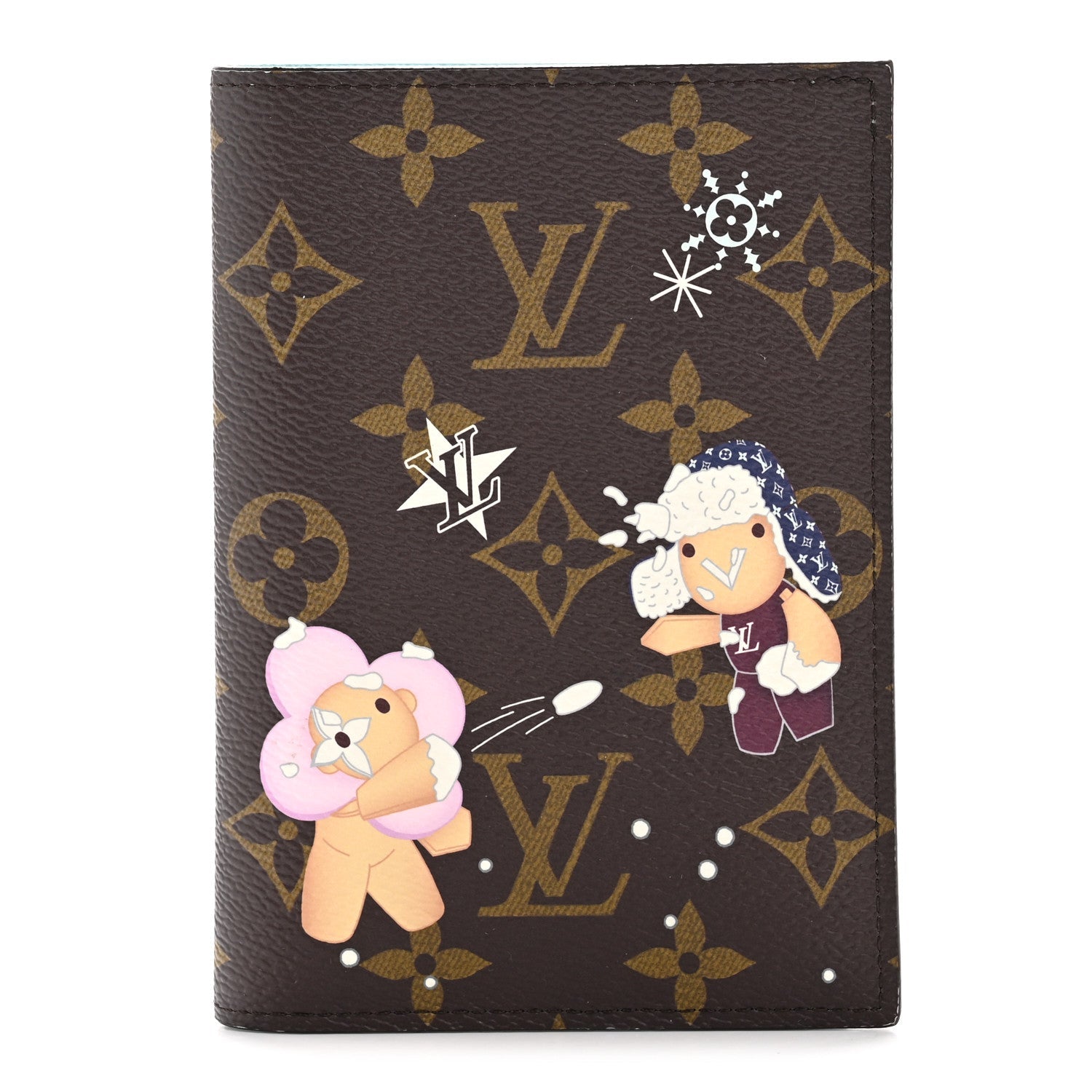 Louis Vuitton Monogram 2025 Christmas Animation Passport Cover Azur Frost