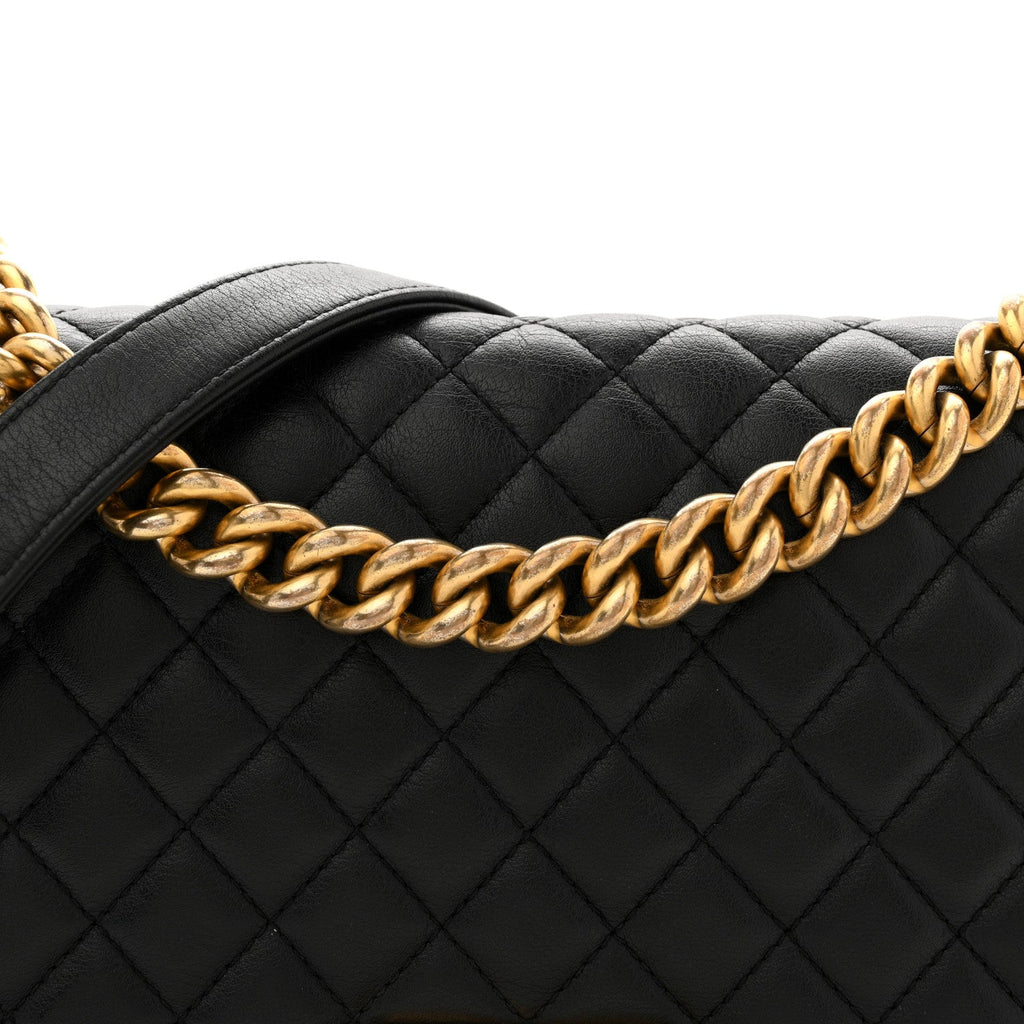 Chanel Calfskin Quilted Medium Boy Flap Black
