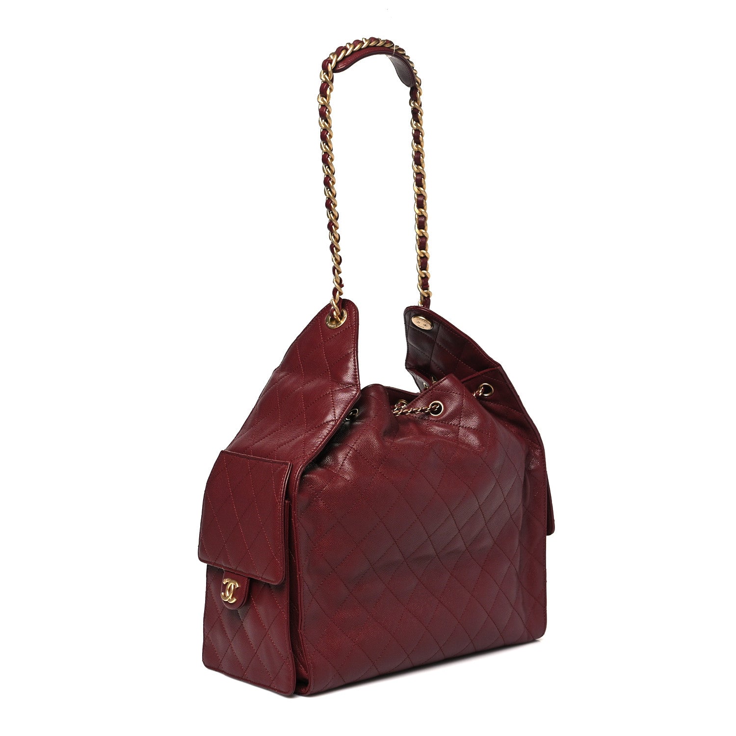 Chanel Caviar Quilted Medium Chanel 25 Handbag Burgundy