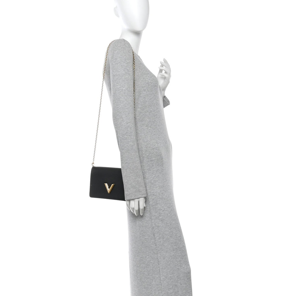 Louis Vuitton Epi Twist Belt Chain Wallet Black