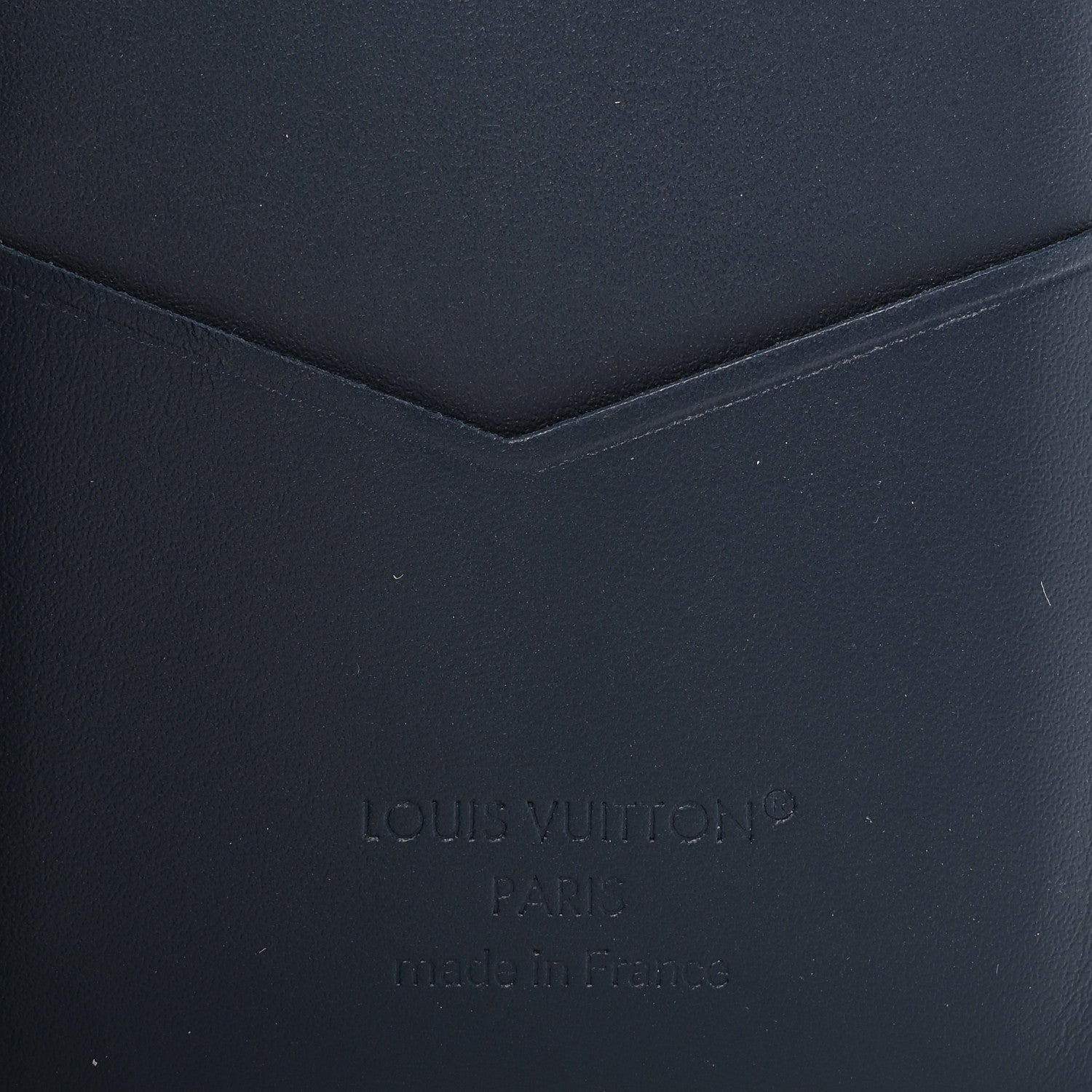 Louis Vuitton Calfskin Monogram Shadow Pocket Organizer Navy Blue White