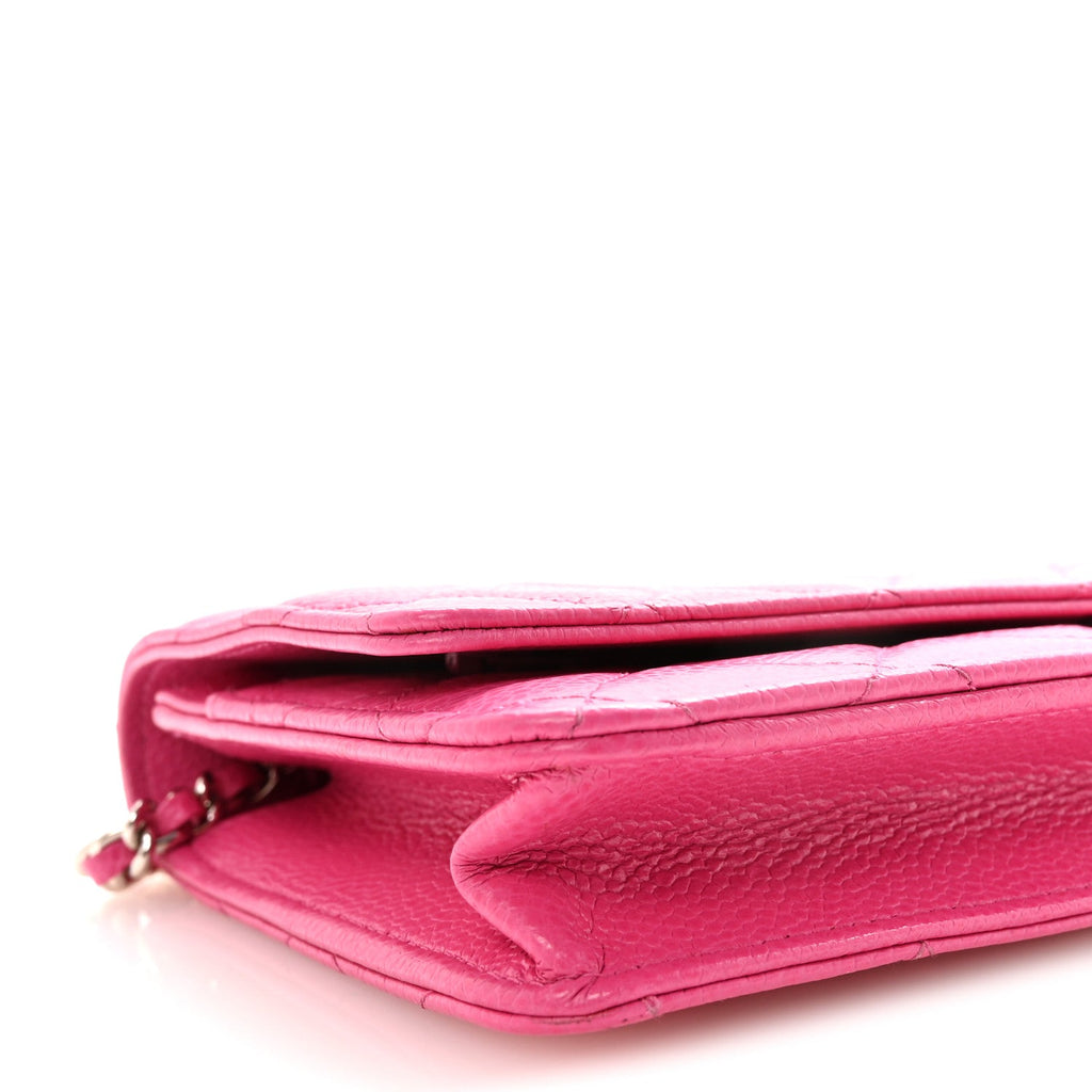 Chanel Caviar Quilted Wallet on Chain WOC Pink
