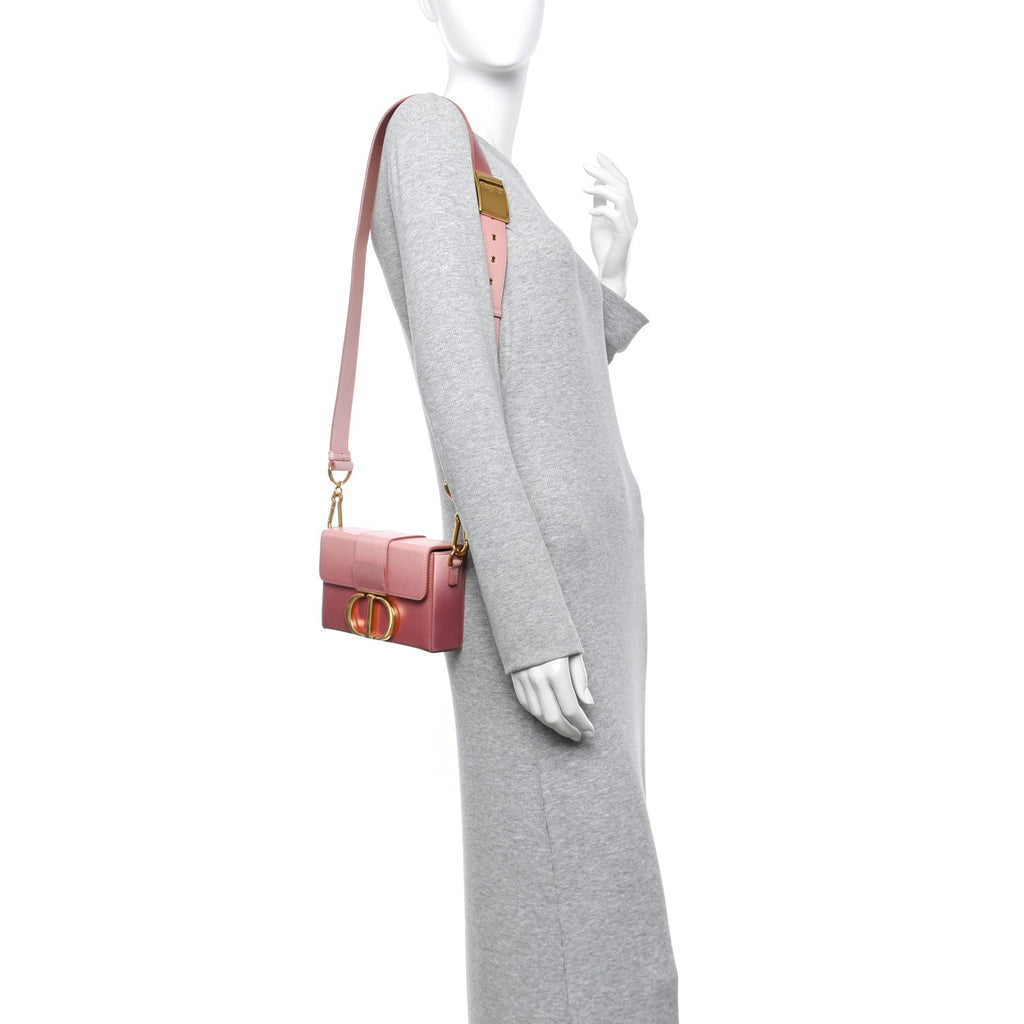 Christian Dior Gradient Smooth Calfskin Gradient 30 Montaigne Box Bag Rose Multicolor