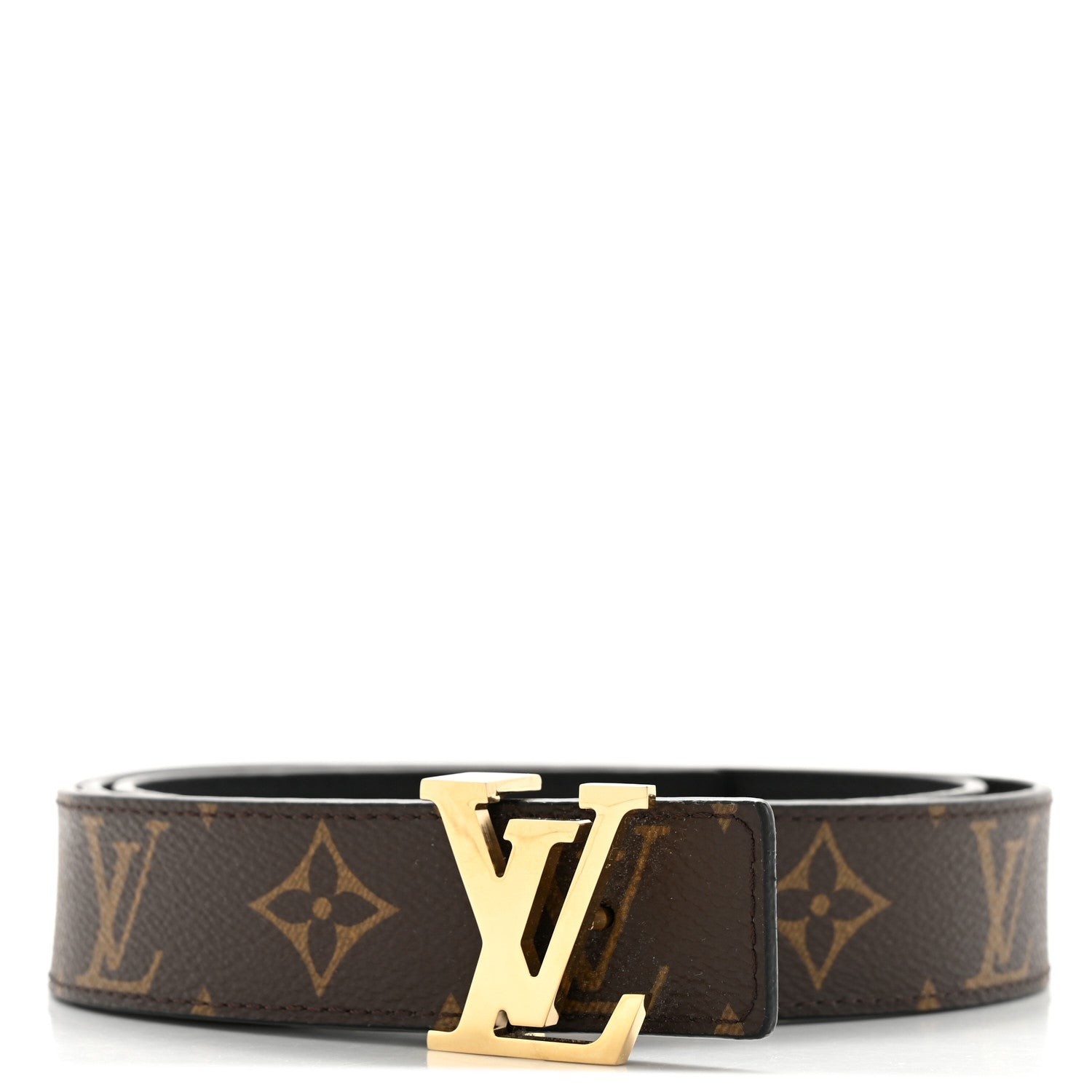 Louis Vuitton Calfskin Monogram 30mm LV Initiales Reversible Belt 100 40 Black