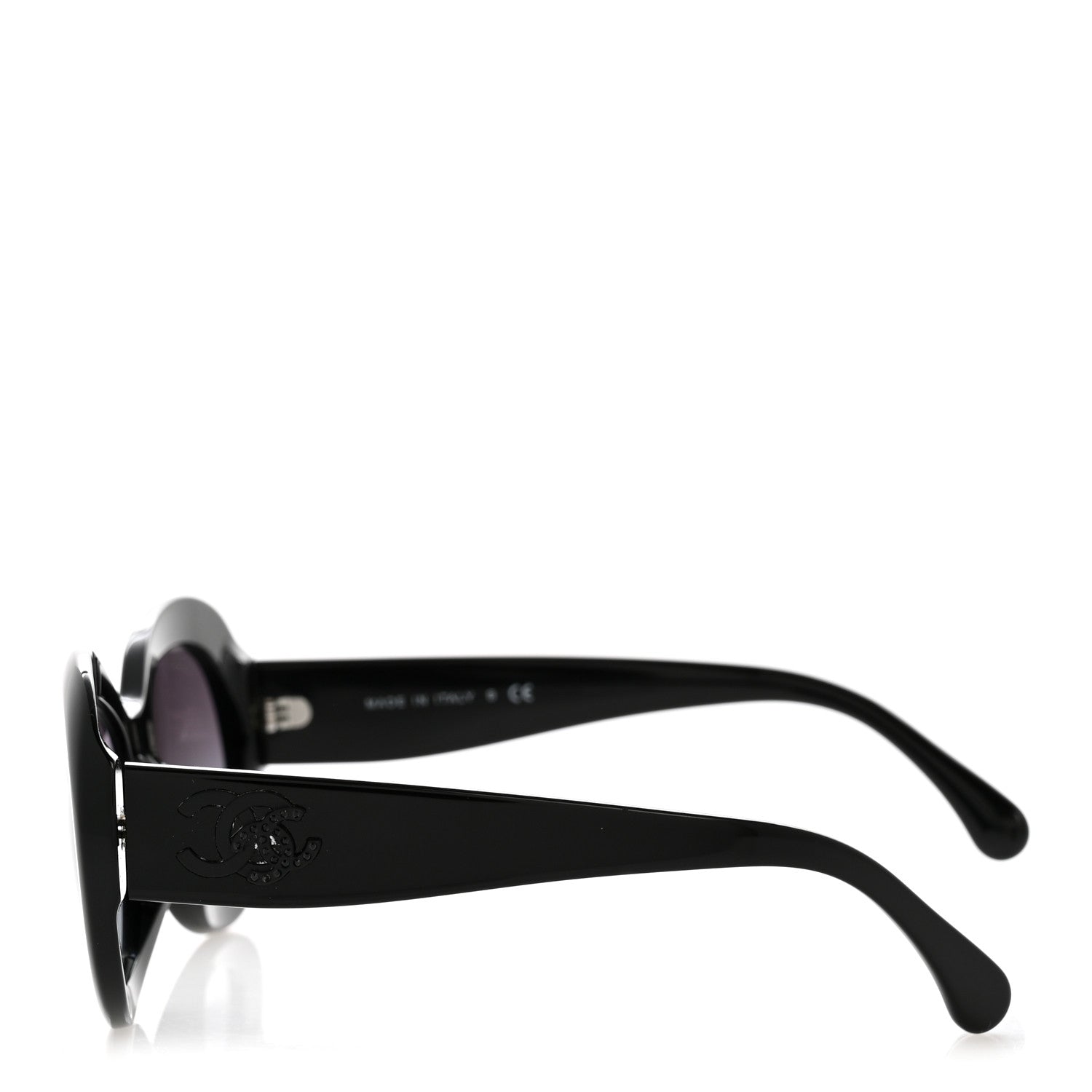 Acetate Polarized Oval CC Sunglasses 5469-B-A Black