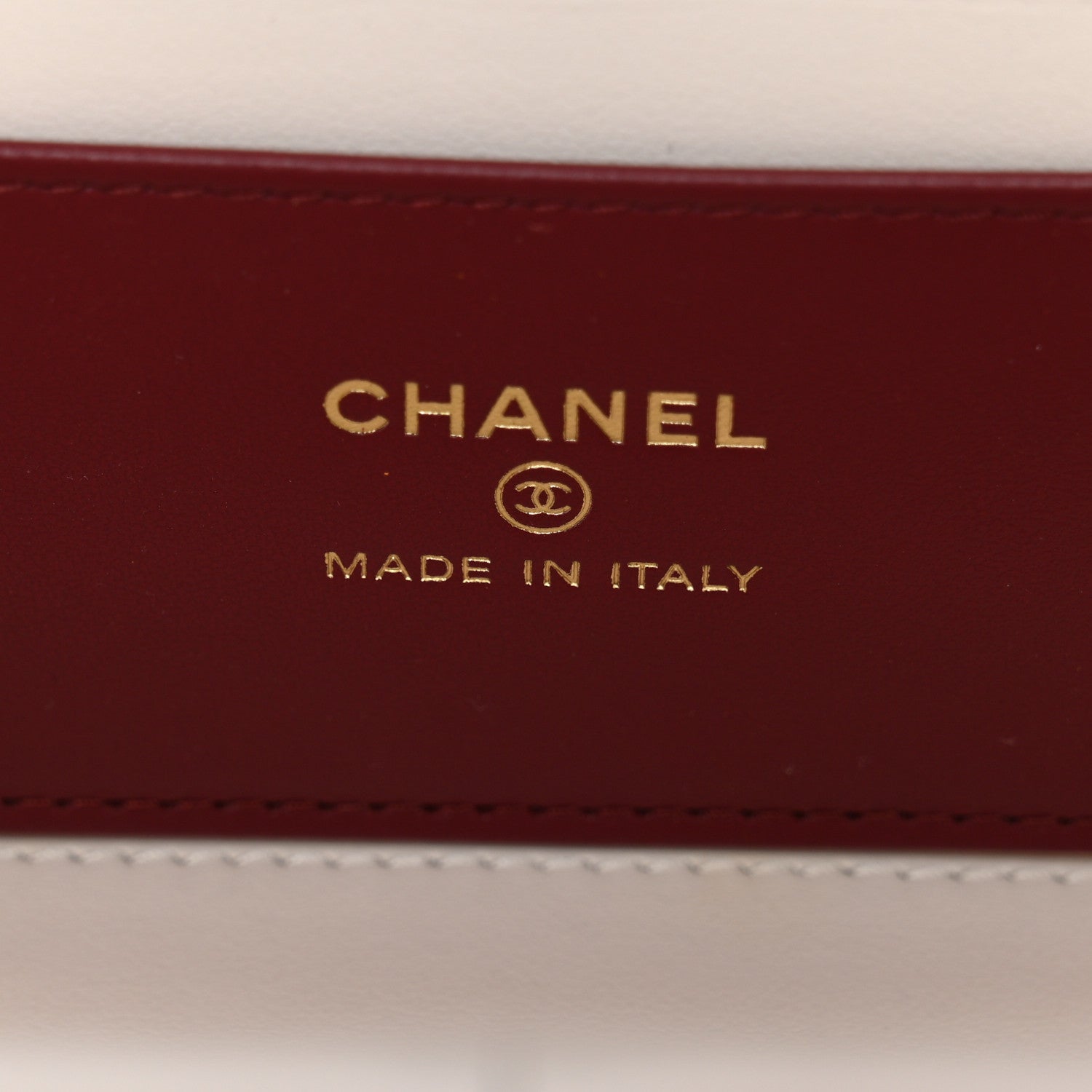 Chanel Shiny Caviar Preppy Coco Long Vanity With Strap White