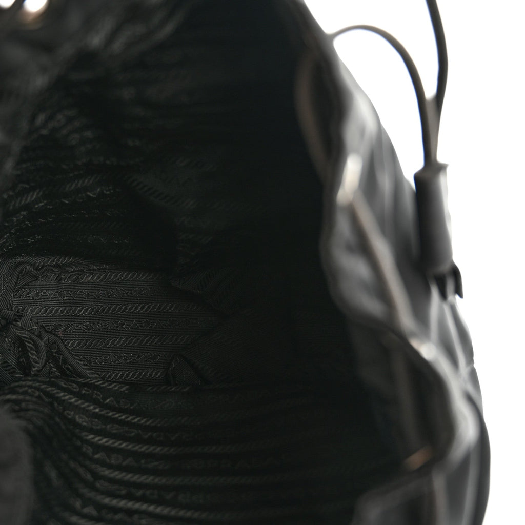 Prada Tessuto Nylon Vela Chain Backpack Black
