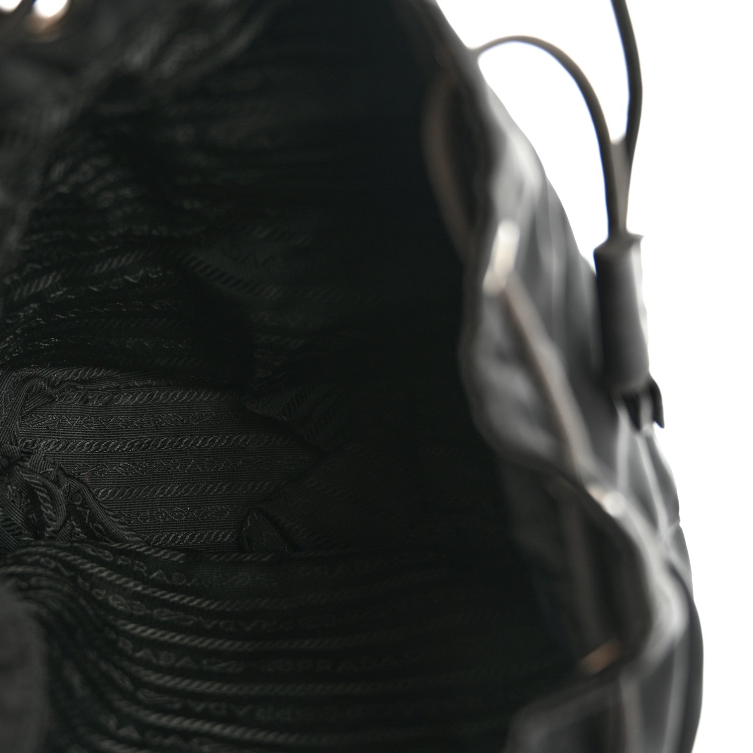 Prada Tessuto Nylon Vela Chain Backpack Black