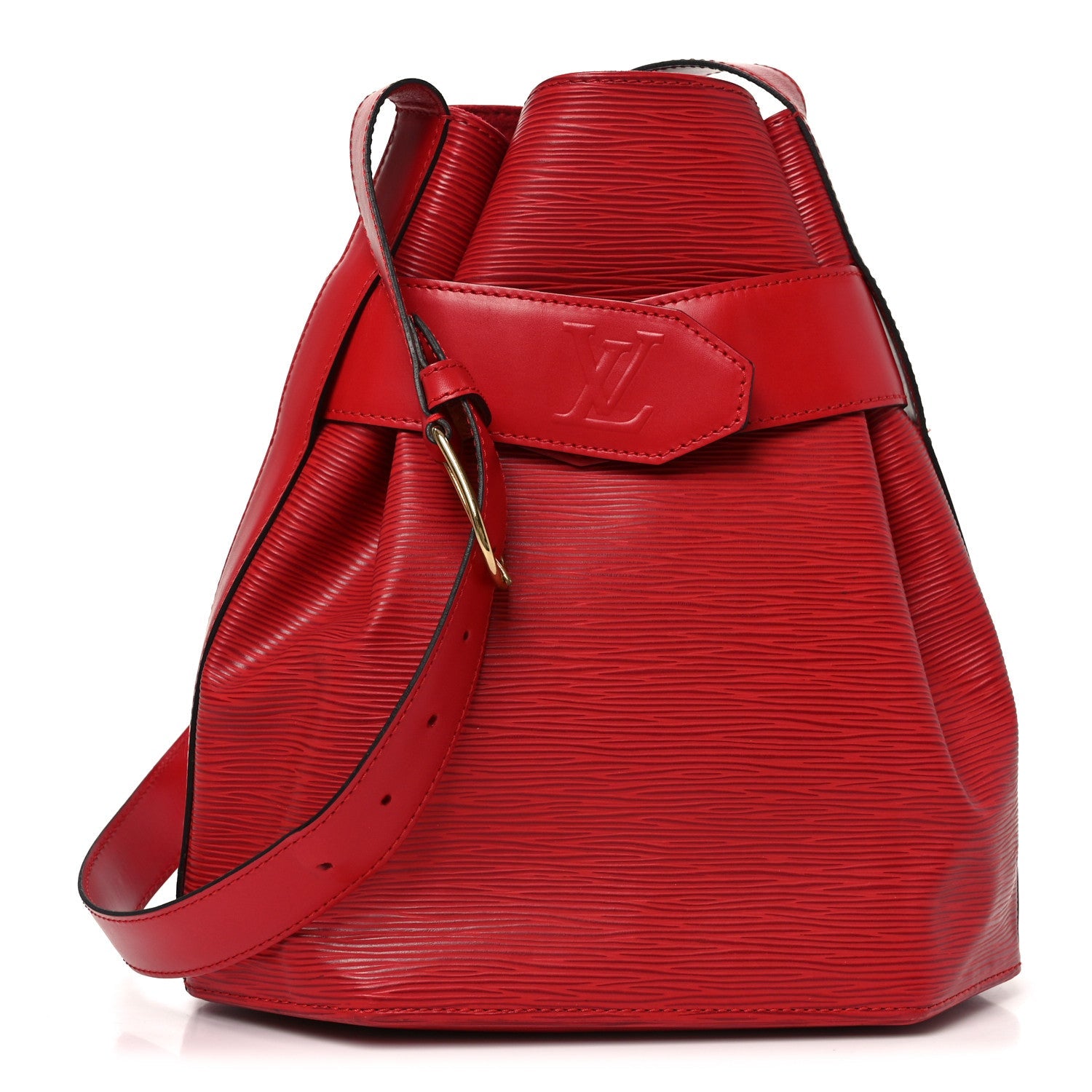 Louis Vuitton Epi Sac D'epaule Castillan Red