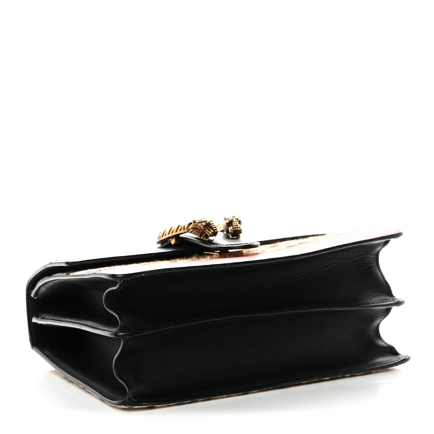 Gucci Calf Hair Calfskin Bamboo Web Leopard Print Medium Dionysus Top Handle Bag Natural Blue Agata Hibiscus Red