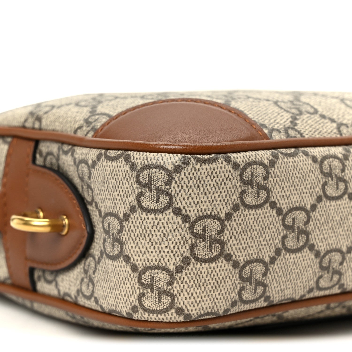 Gucci GG Supreme Monogram Mini Camera Bag Beige Ebony Old Sundial