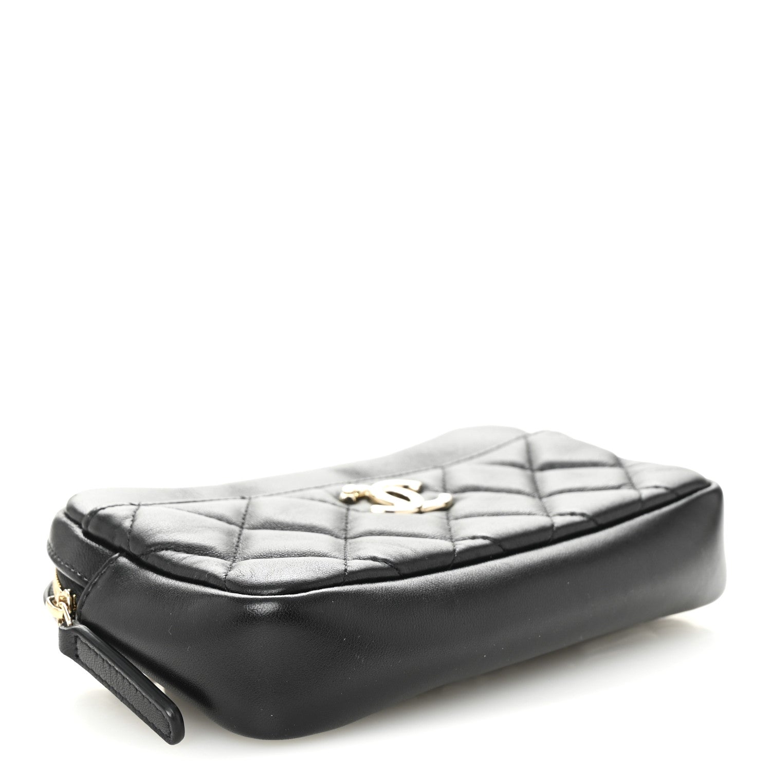 Chanel Lambskin Quilted Waist Bag Black