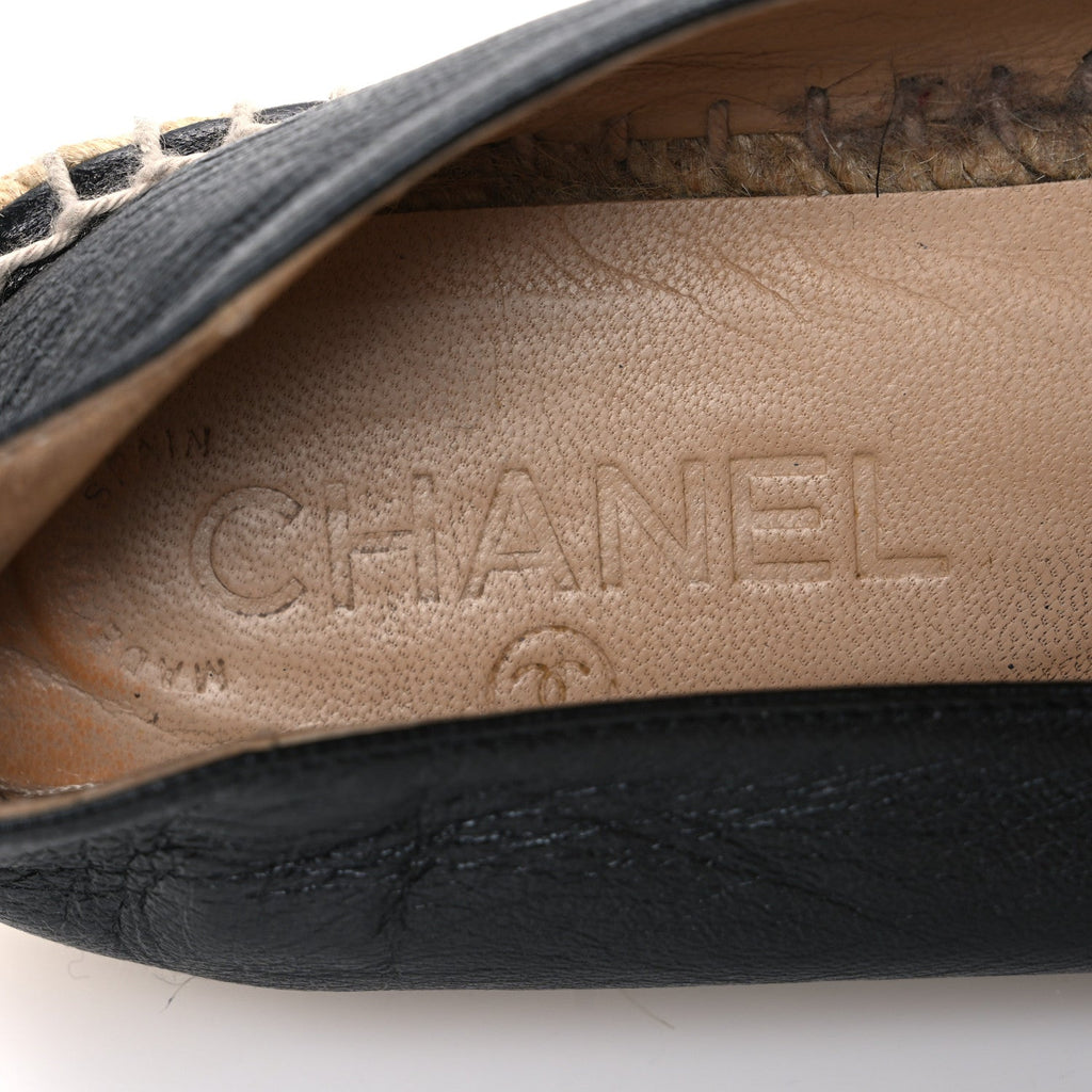 Lambskin CC Espadrilles 36 Black