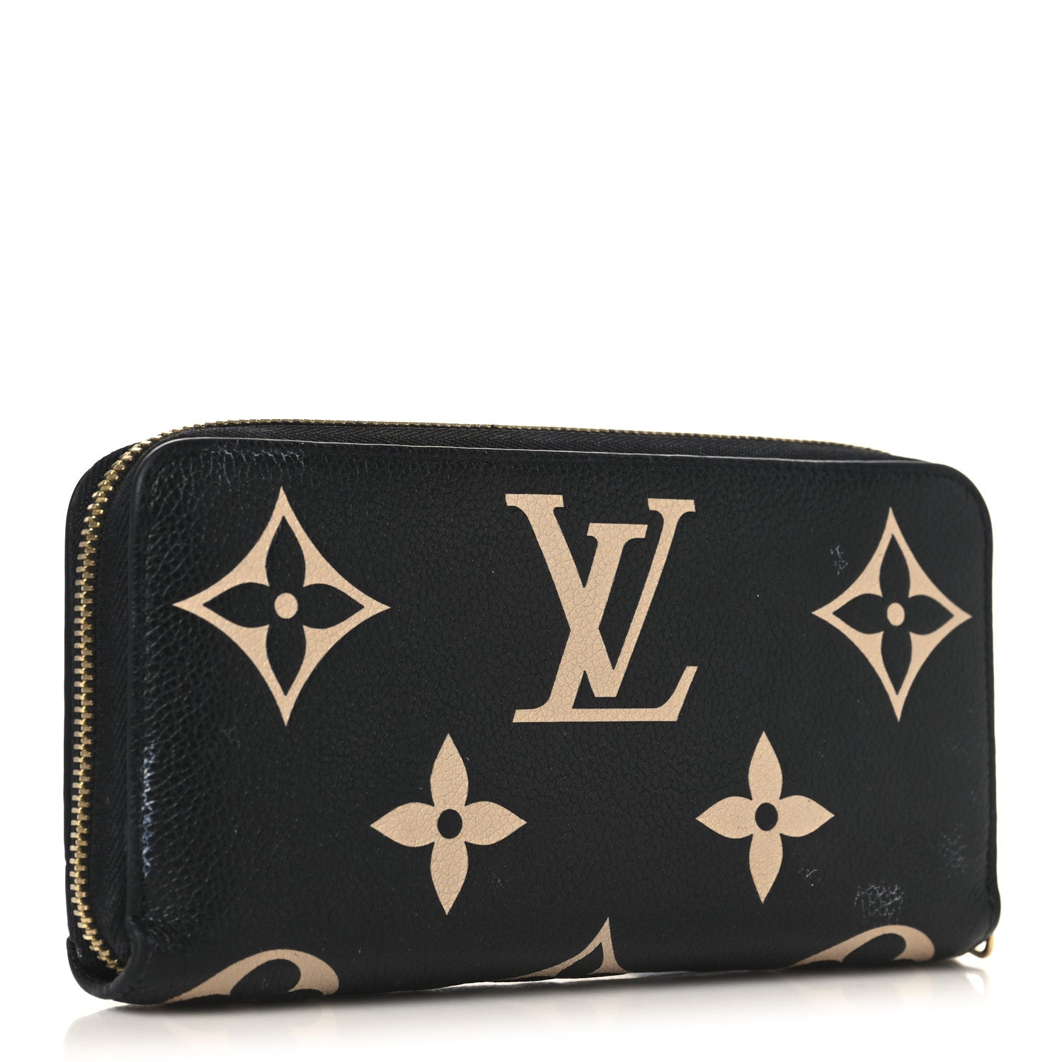 Louis Vuitton Empreinte Monogram Giant Zippy Wallet Black Beige